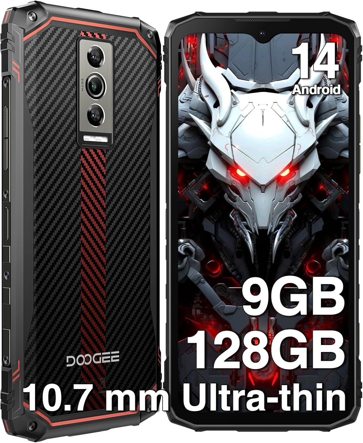 DOOGEE Blade 10: Celular Indestructible Diseño Slim, Batería 5150mAh y 128GB
