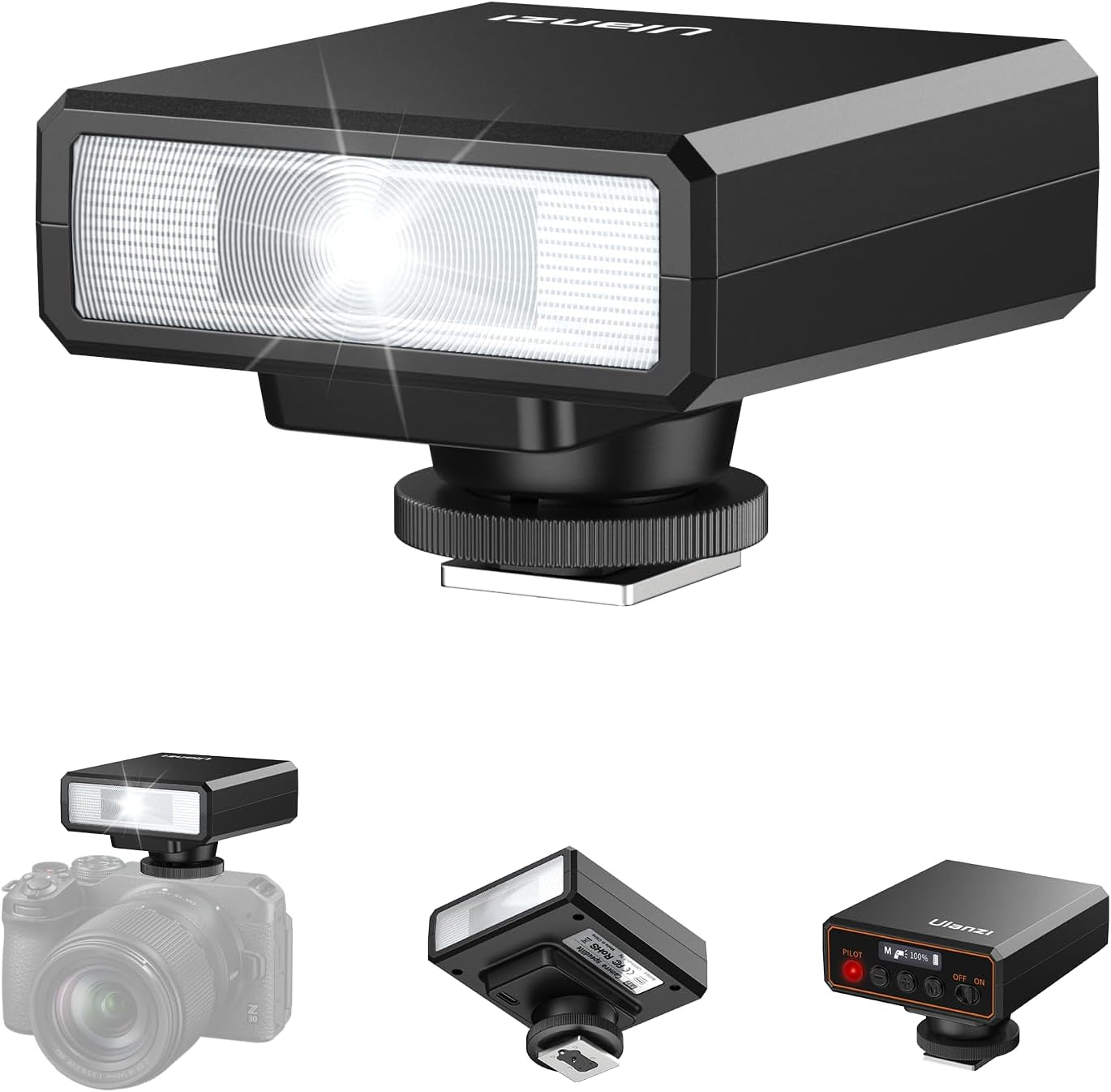 F12 Mini Flash, GN12/CCT 5600K Camera Speedlite Flash for Canon Fuji Sony Nikon Panasonic Olympus Pentax, Single Contact Universal Hot Shoe Mount Flashlight, Not Compatible with Sony ZV-1F