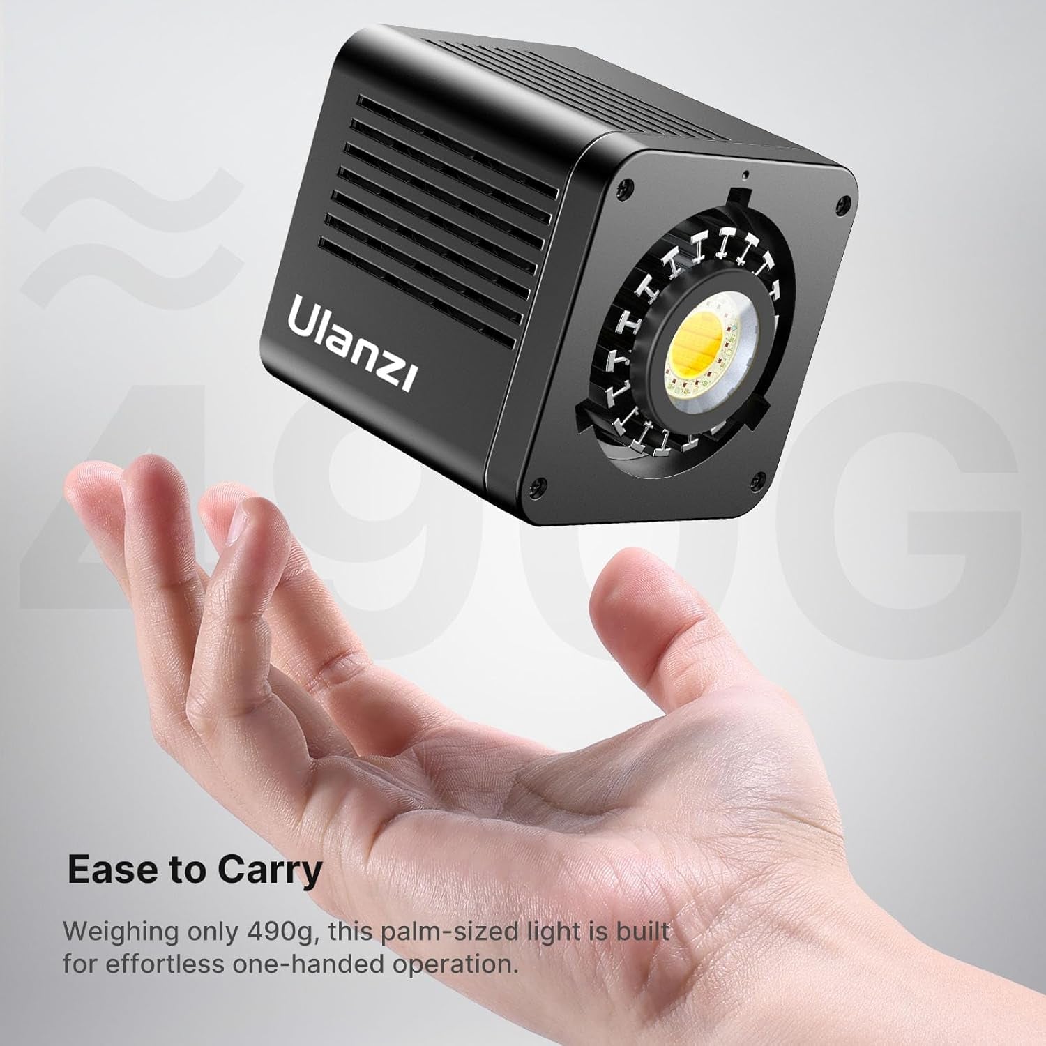 L023 40W Pro LED Video Light W Built-In 3400Mah Battery & PD Fast Charging, Portable Overlock 50W Cob Light, Handheld Bicolor 2500K-6000K Continuous Output Lighting with 8 Scenes for Video