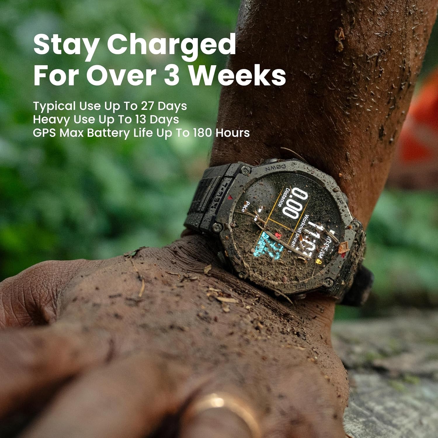 T-Rex 3 Outdoor Smart Watch 48Mm AMOLED Display, Offline Maps & Navigation, 6 Satellite Systems Dual Band GPS, 27 Days Battery Life, 170+ Sports Mode, 45M Freediving for Android, Iphone