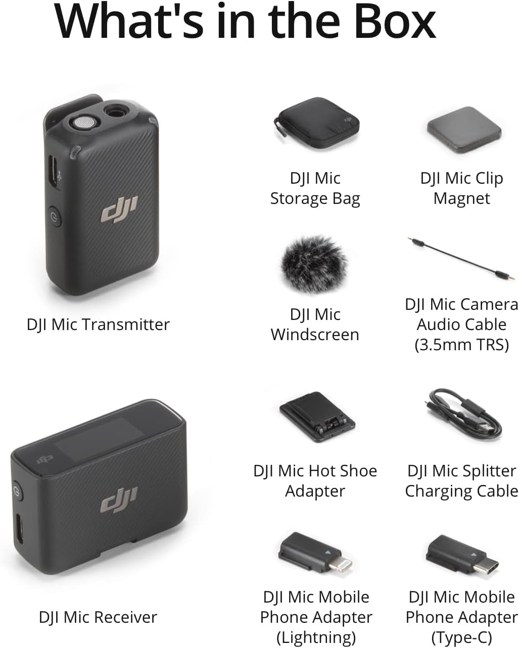 Mic (1 TX + 1 RX), Wireless Lavalier Microphone, 250M (820 Ft.) Range, Compact and Ultra-Light, 14-Hour Recording, Wireless Microphones for PC, Iphone, Android, Cameras, Vlogs, Live Stream