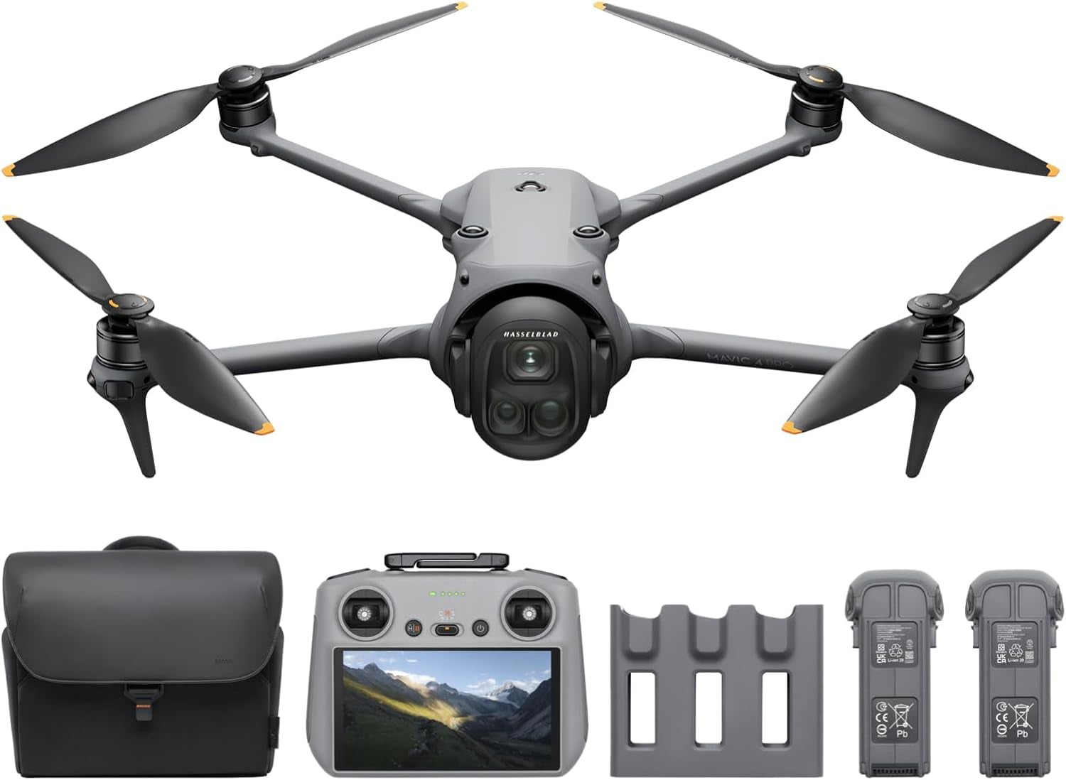 Mavic 4 Pro Drone with RC 2, Flagship Tri-Camera Drone with 100MP 4/3 CMOS Hasselblad Camera, for Professionals, 30Km/18.6Mi Video Transmission, 51-Min Max Flight Time