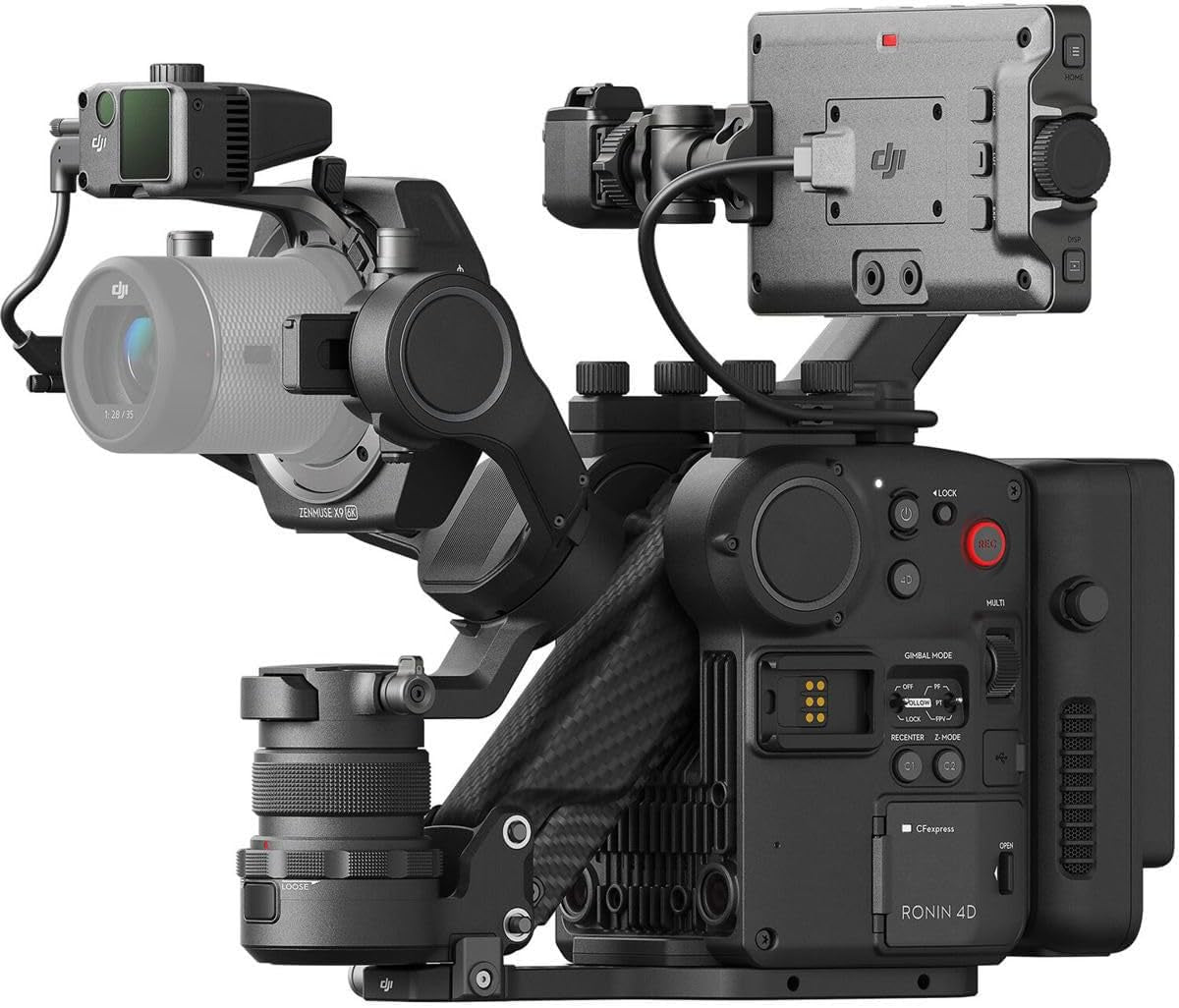 Ronin 4D-8K Full-Frame Cinema Camera with 4-Axis Stabilization, 8K/75Fps, Lidar Focusing, and Wireless Transmission, Highly Integrated Modular Design, PROSSD 1TB, Professional Film Movie Camera