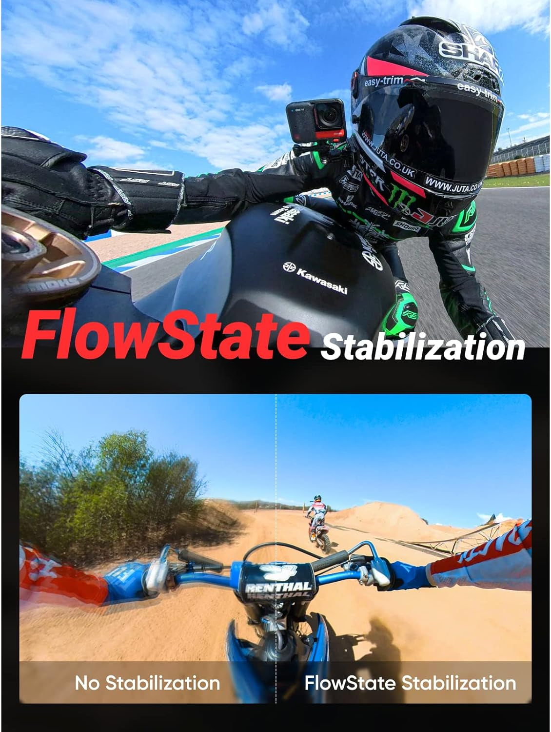 ONE RS 4K Edition – Waterproof 4K 60Fps Action Camera with Flowsate Stabilization, 48MP Photo, Active HDR, AI Editing