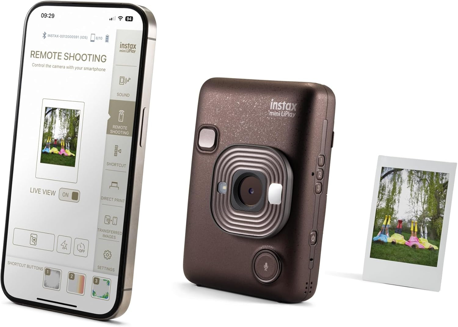 INSTAX Mini LIPLAY Hybrid Instant Camera - Deep Bronze