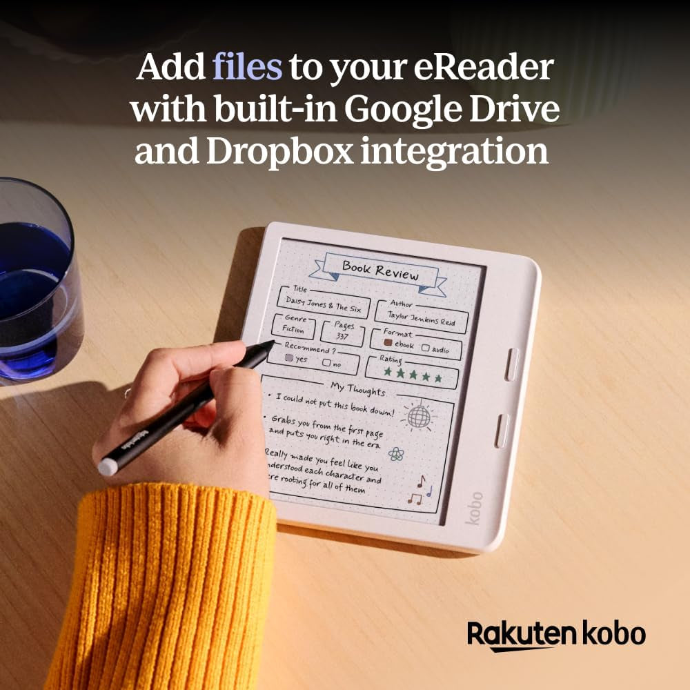 Libra Colour | Ereader | 7” Glare-Free Colour E Ink Kaleido™ 3 Display | Dark Mode Option | Audiobooks | Waterproof | Black