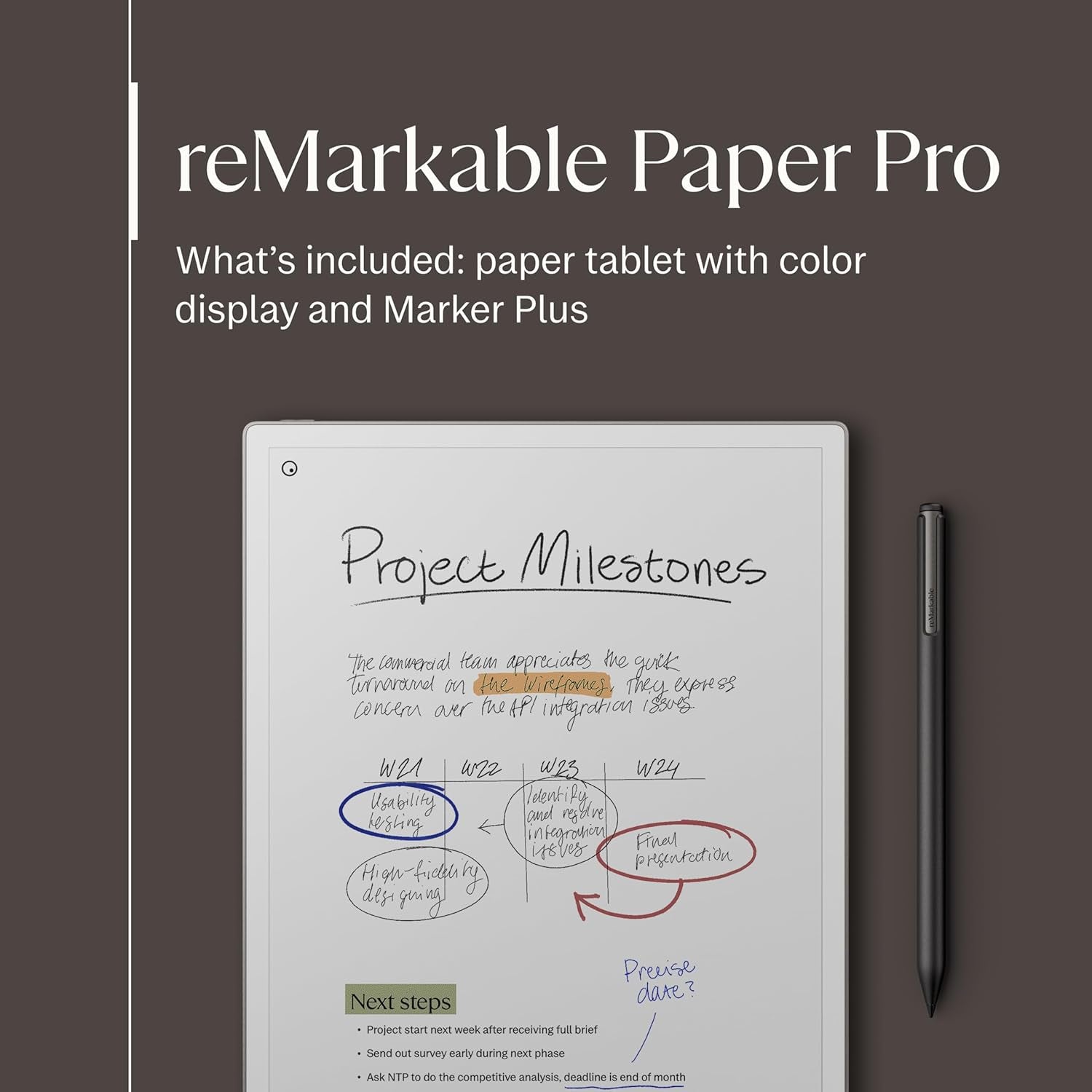 Paper Pro Bundle – Includes 11.8” Paper Tablet, and Marker plus Pen with Eraser