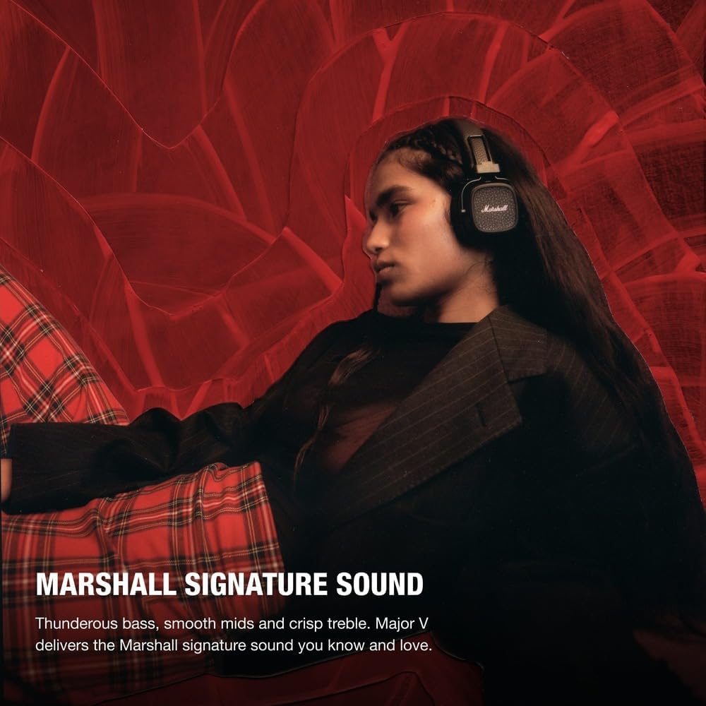 Marshall Major V | Auriculares On-Ear | 100+ Horas y Carga Inalámbrica