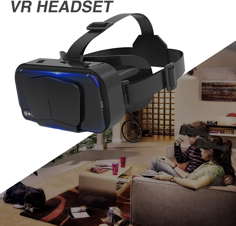 Lentes de realidad virtual 3D SUPVR, gafas universales de realidad virtual con soporte para pantalla panorámica de 360°-
