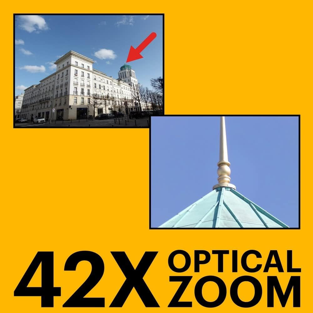 PIXPRO AZ425-WH 20MP Digital Camera 42X Optical Zoom 24Mm Wide Angle Lens 1080P Full HD Video Optical Image Stabilization Li-Ion Battery 3" LCD Vlogging Camera (White)