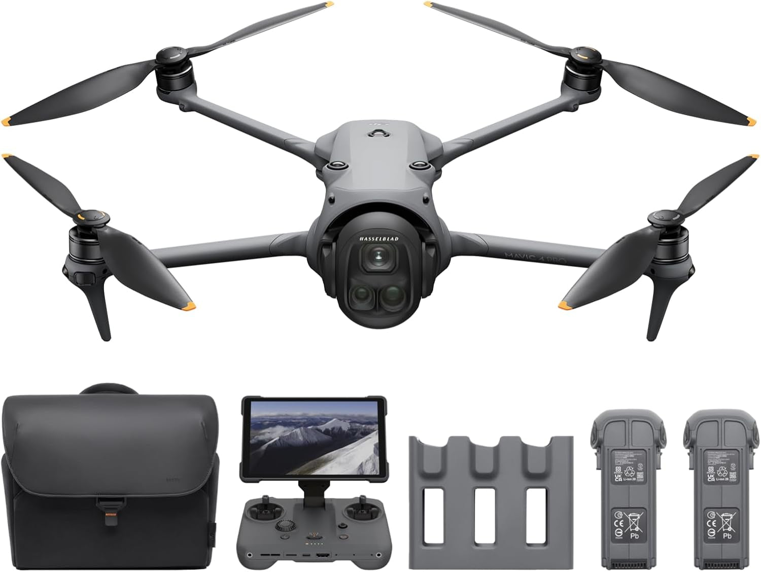 Mavic 4 Pro Drone with RC 2, Flagship Tri-Camera Drone with 100MP 4/3 CMOS Hasselblad Camera, for Professionals, 30Km/18.6Mi Video Transmission, 51-Min Max Flight Time
