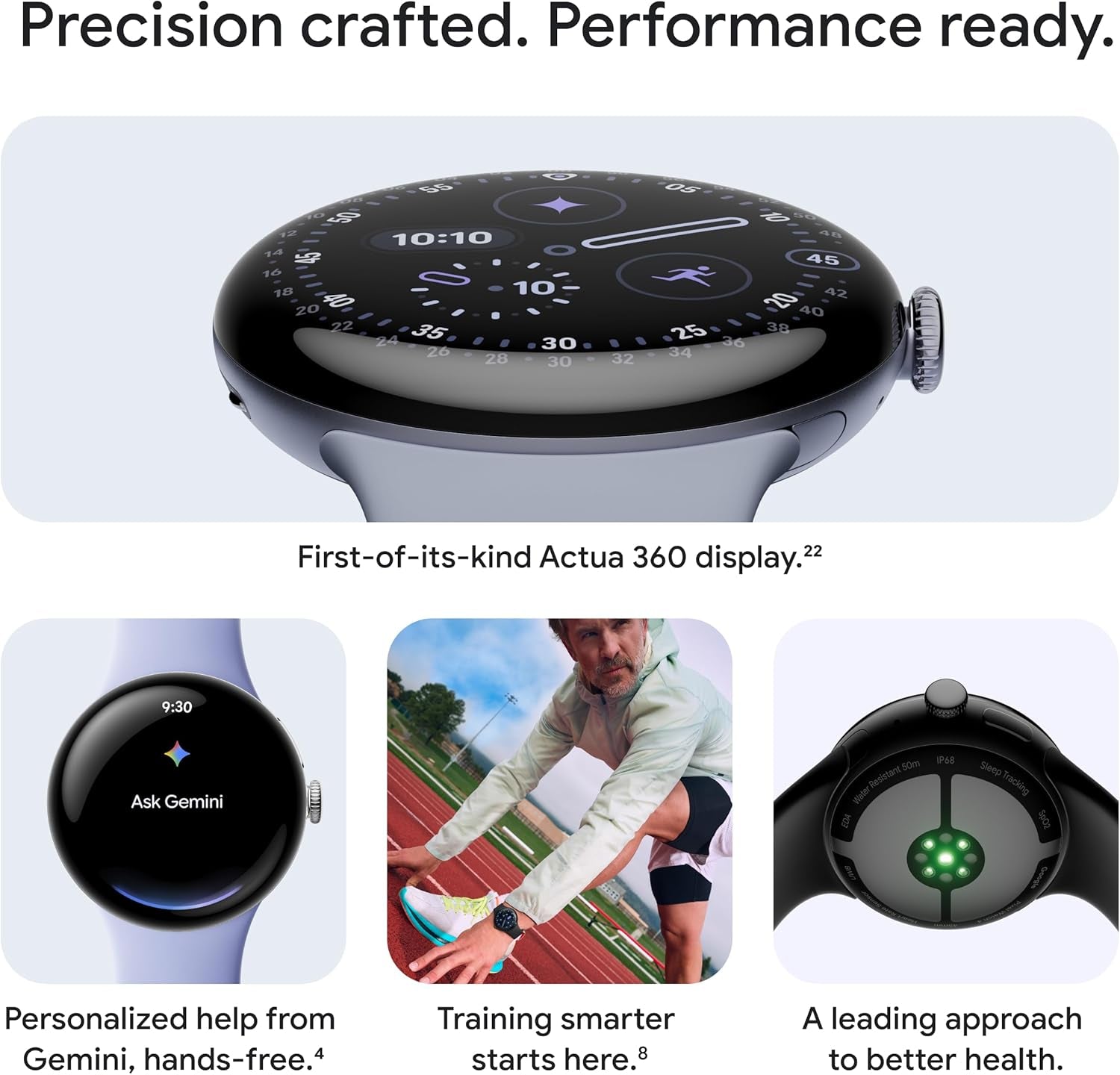 Pixel Watch 4 (45Mm) - Android Smartwatch with Heart Rate and Sleep Tracking - 40-Hour Battery - Fitness Tracking - AI - Satin Moonstone Aluminum Case - Moonstone Active Band - Wi-Fi