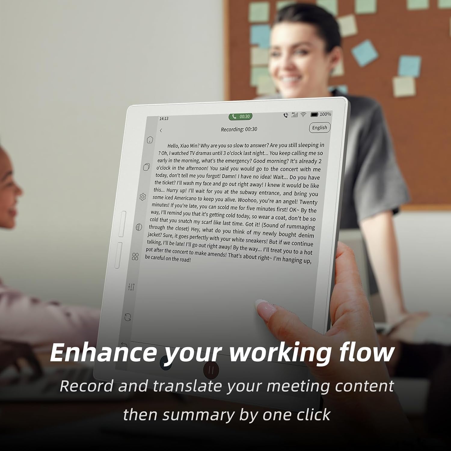 B751C S Ebook Reader, 4GB+64GB Color Android 14 OS Epaper Tablet, White