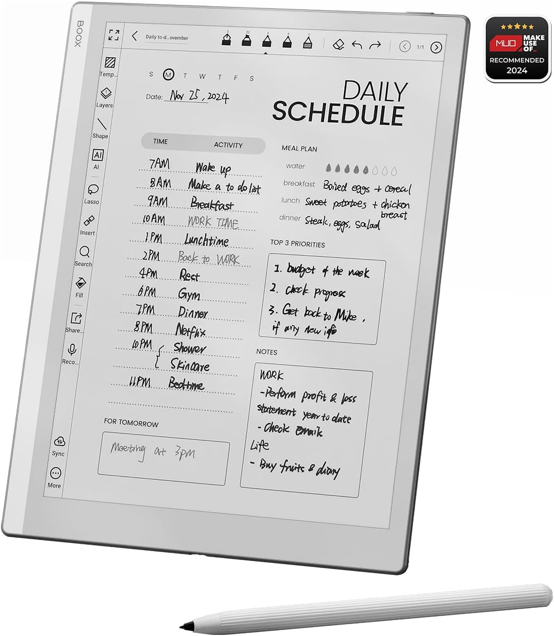 Tablet Go 10.3 Epaper E Ink Tablet No Front Light 4G 64G 300 PPI B/W