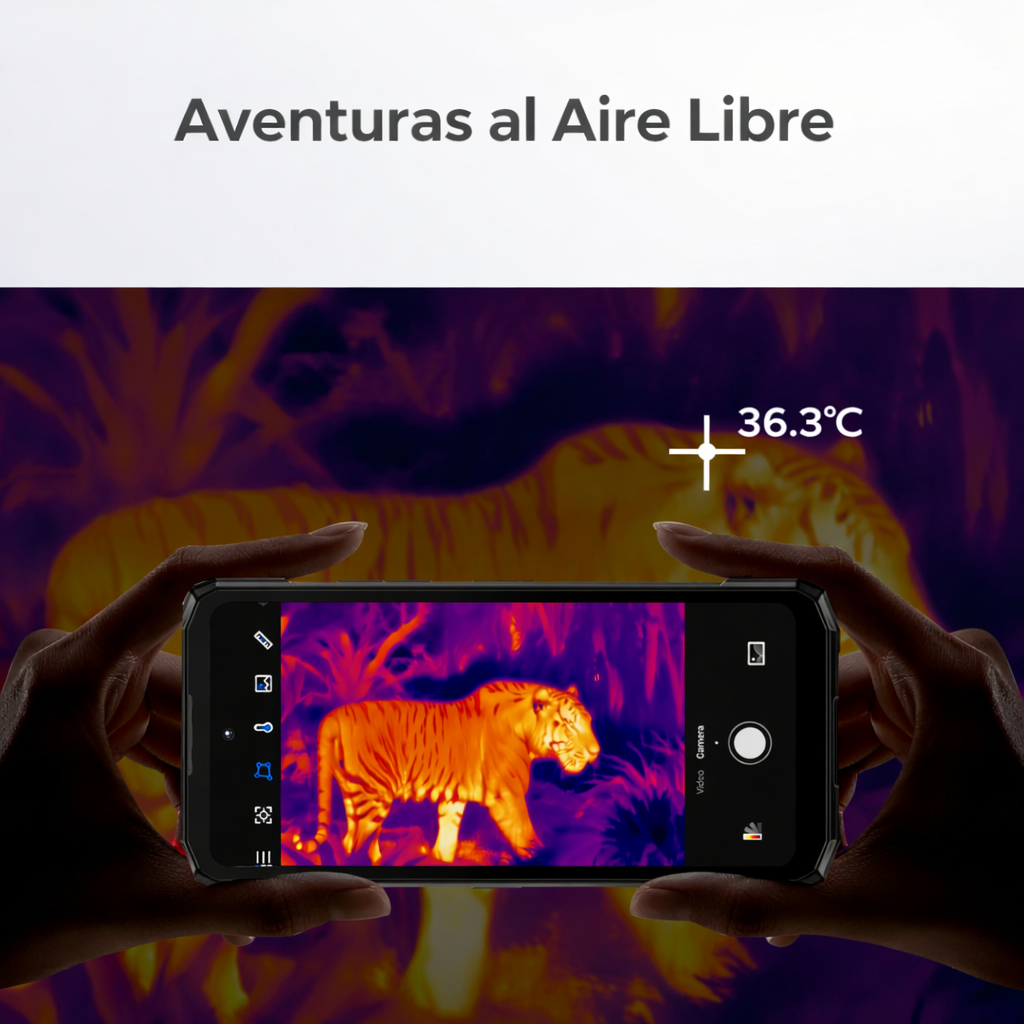 DOOGEE Fire 6 Version Global - Celular Indestructible con Cámara Térmica | 10400mAh y 16GB RAM
