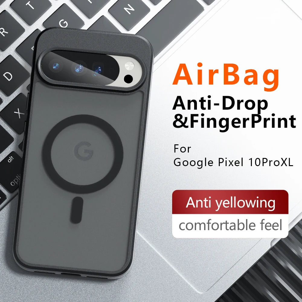 For Magsafe Magnetic Wireless Charging Case for Google Pixel 10 Pro XL Pixel10Pro XL 5G Shockproof Matte Back Cover Coque