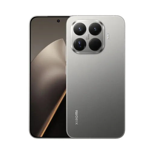 Smartphone Xiaomi 15T Pro gris, vistas trasera y frontal con cámara Leica