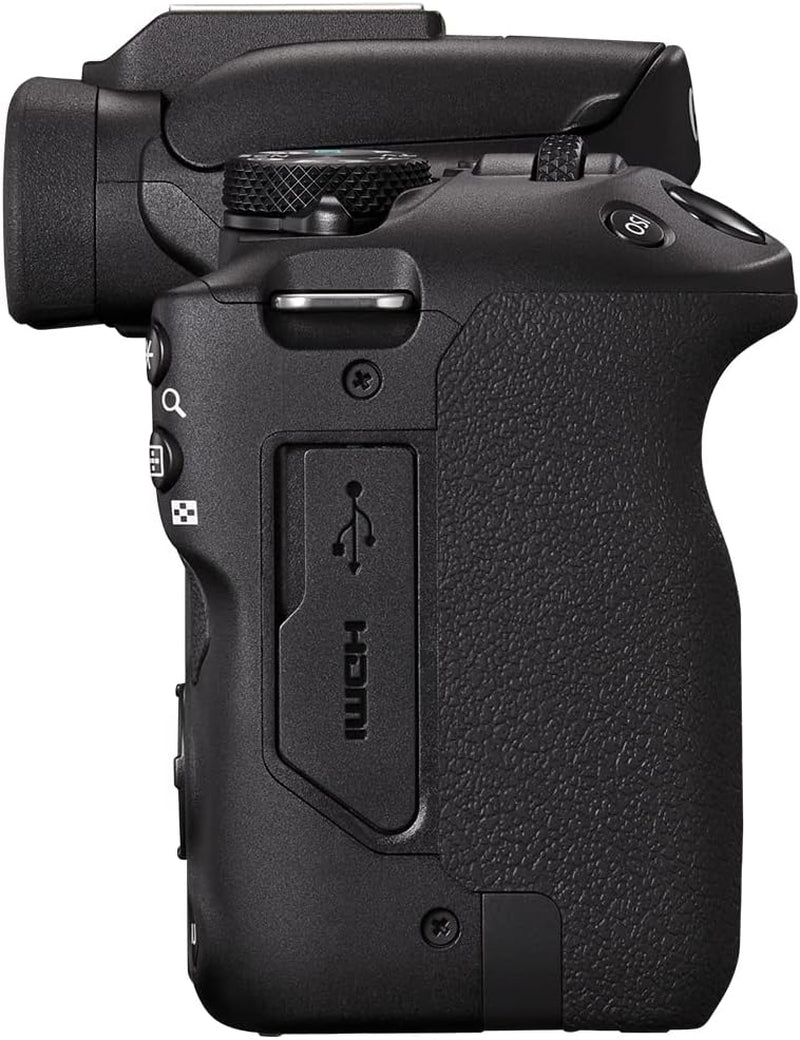 EOS R50 Mirrorless Vlogging Camera (Body Only/Black), RF Mount, 24.2 MP, 4K Video, DIGIC X Image Processor, Subject Detection & Tracking, Compact, Smartphone Connection, Content Creator