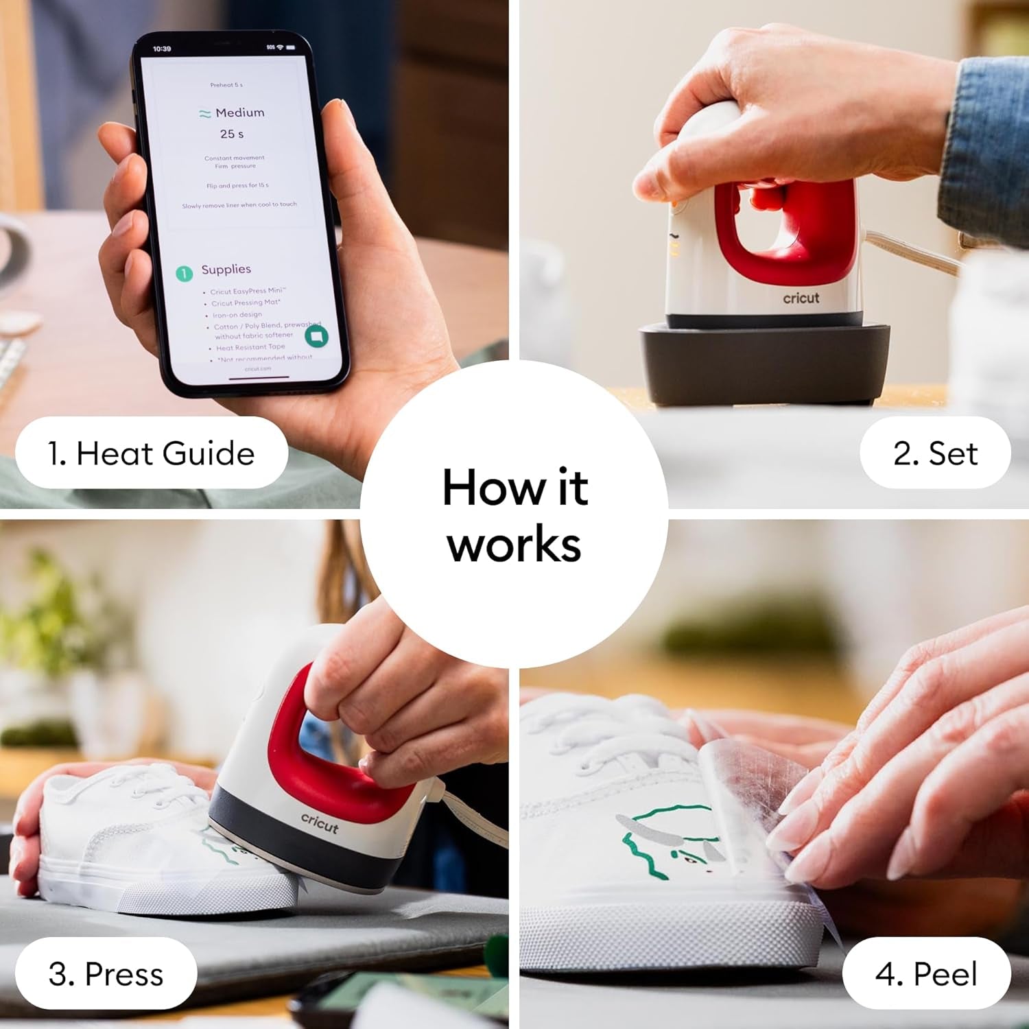 Easypress Mini Heat Press - for Pressing Small Objects like Shoes, Stuffed Animals, Hats & More - 3 Heat Settings & Precision Tip - Ceramic-Coated Heat Plate - Compact & Lightweight - Raspberry