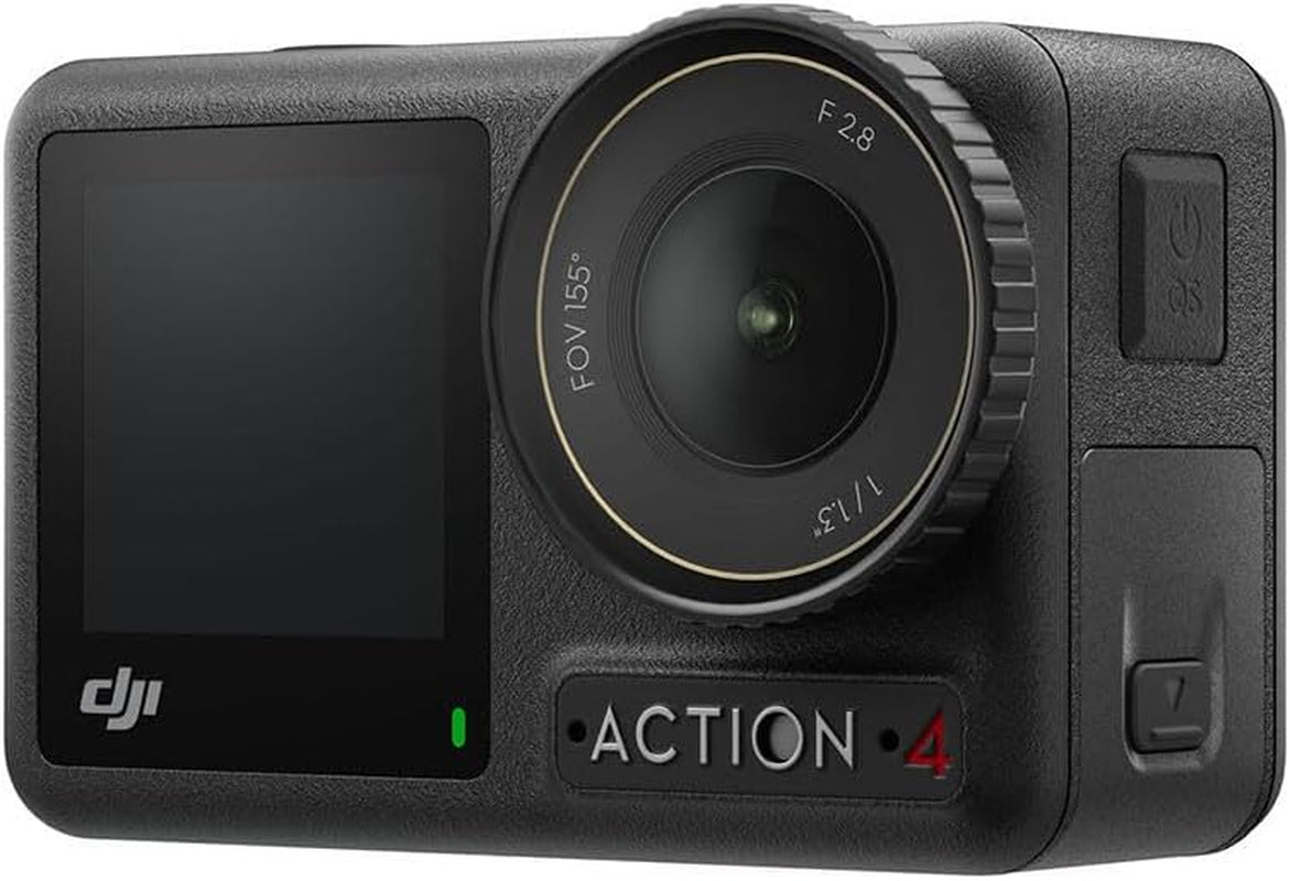 Osmo Action 4 Standard Combo, 4K/120Fps Waterproof Action Camera with a 1/1.3-Inch Sensor, Stunning Low-Light Imaging,10-Bit & D-Log M Color Performance, Long-Lasting 160 Mins, Outdoor Camera