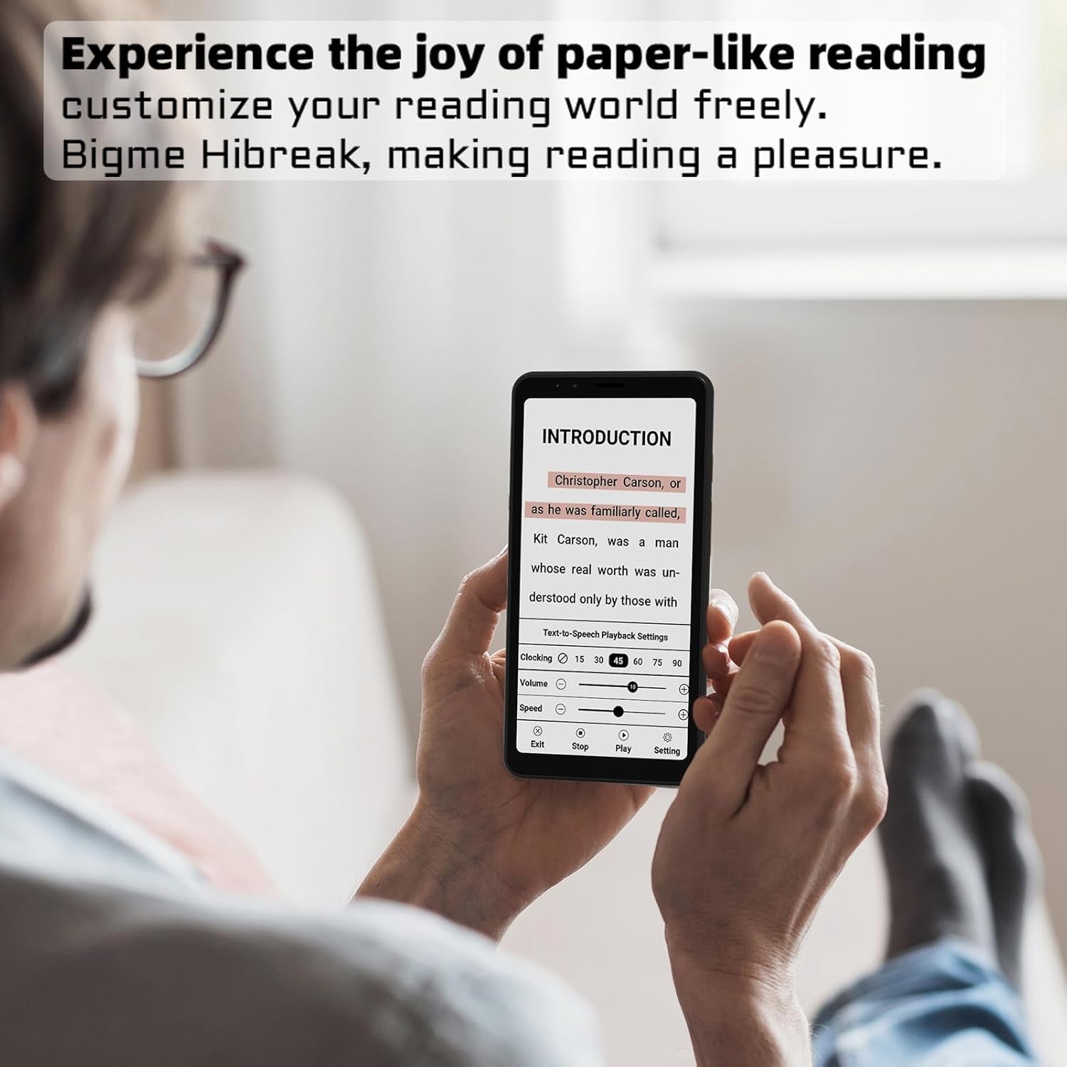 Color E-Ink Screen Mobile Hibreak, 6G+128GB Android 11 Smartphone, 36-Level Front Light, USB-C, 3300Mah Battery, 5+13MP Camera - Black