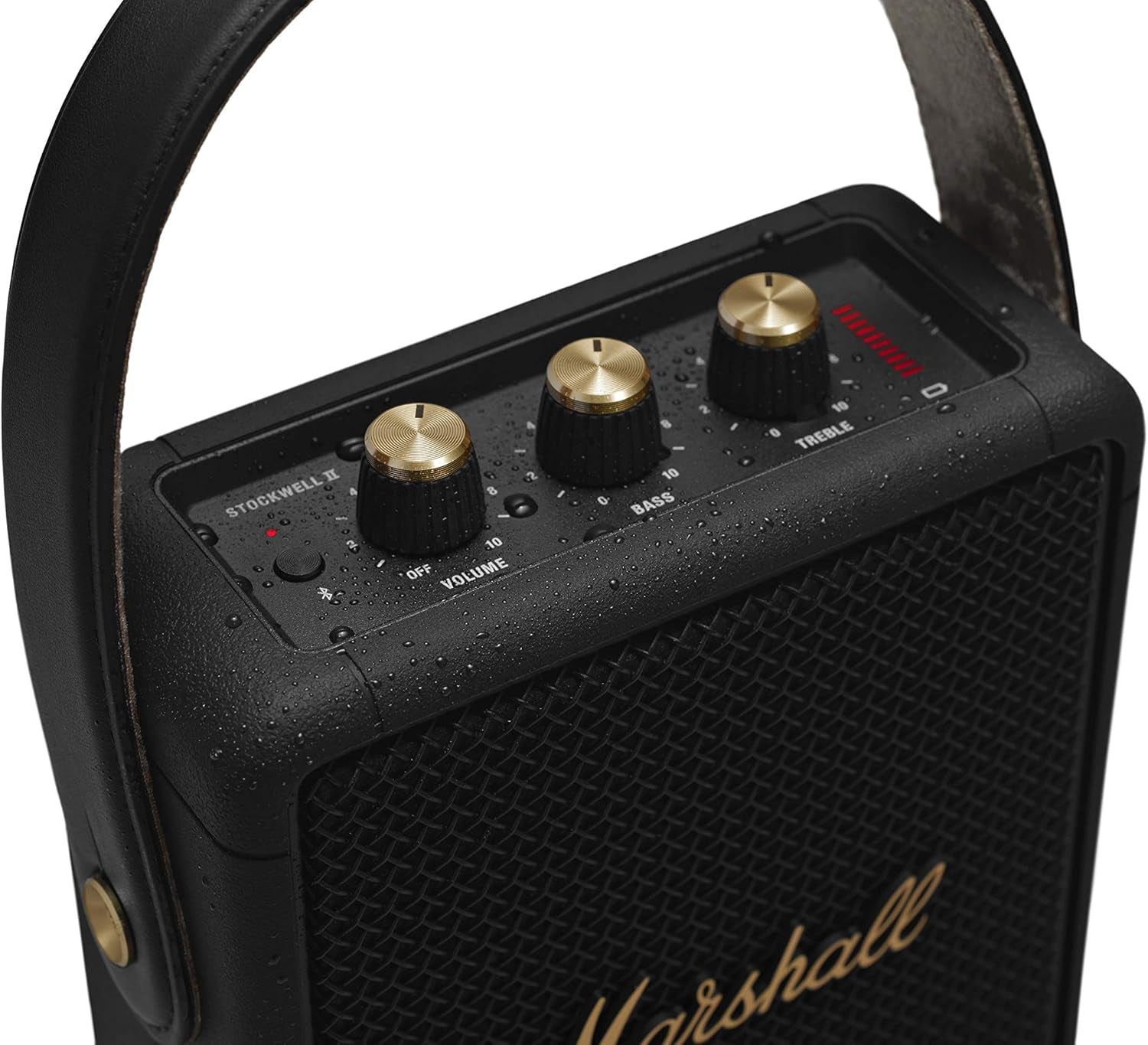 Stockwell II Portable Bluetooth Speaker, Black and Brass
