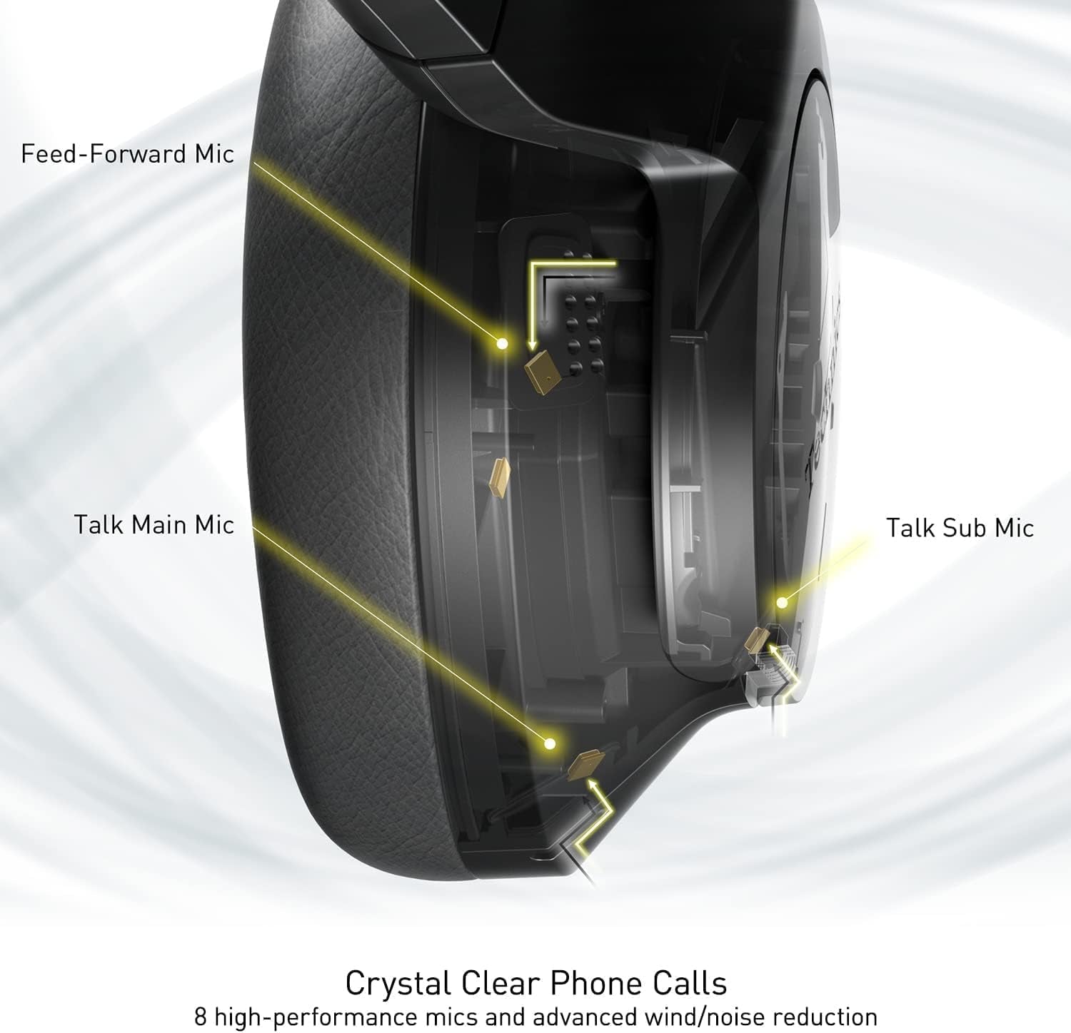 '- Wireless Noise Cancelling Over-Ear Headphones with 2 Device Multipoint Connectivity - EAH-A800-K Black