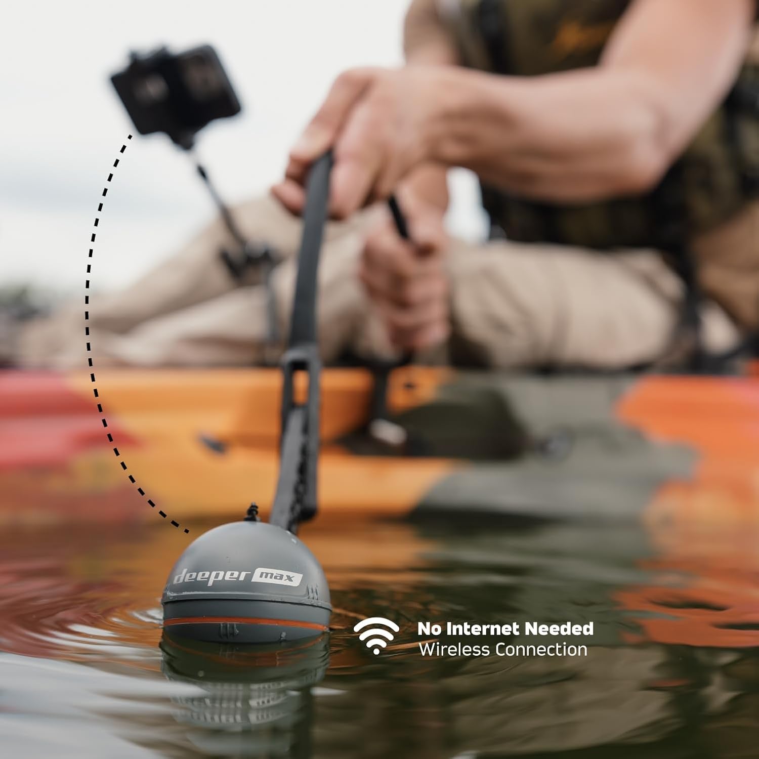 MAX Castable GPS Fish Finder– Portable Chirp Sonar Depth and Fish Finder for Boat Fishing, Ice Fishing, Shore Fishing - Personal 3D Depth Maps with User-Friendly Free App