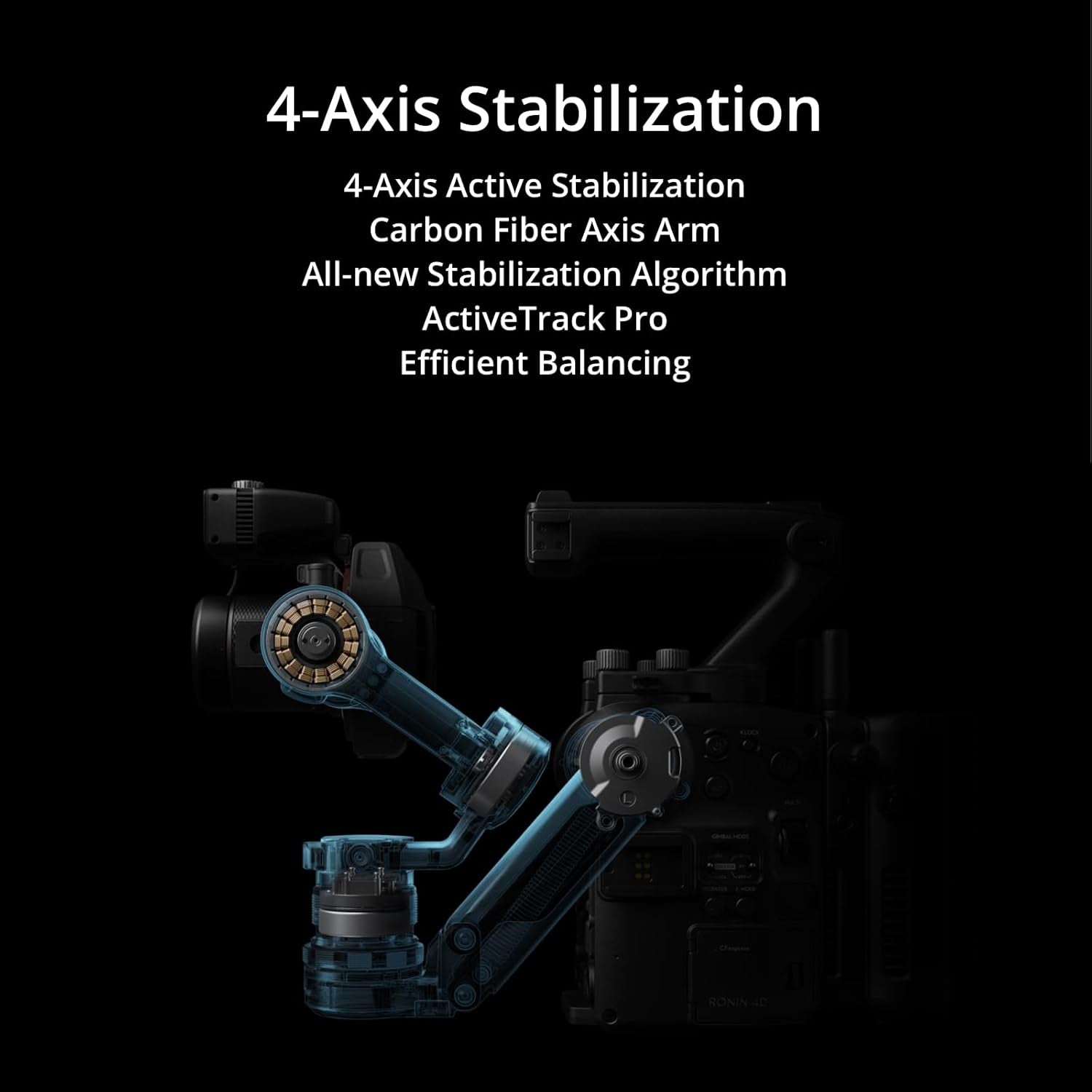Ronin 4D-8K Full-Frame Cinema Camera with 4-Axis Stabilization, 8K/75Fps, Lidar Focusing, and Wireless Transmission, Highly Integrated Modular Design, PROSSD 1TB, Professional Film Movie Camera