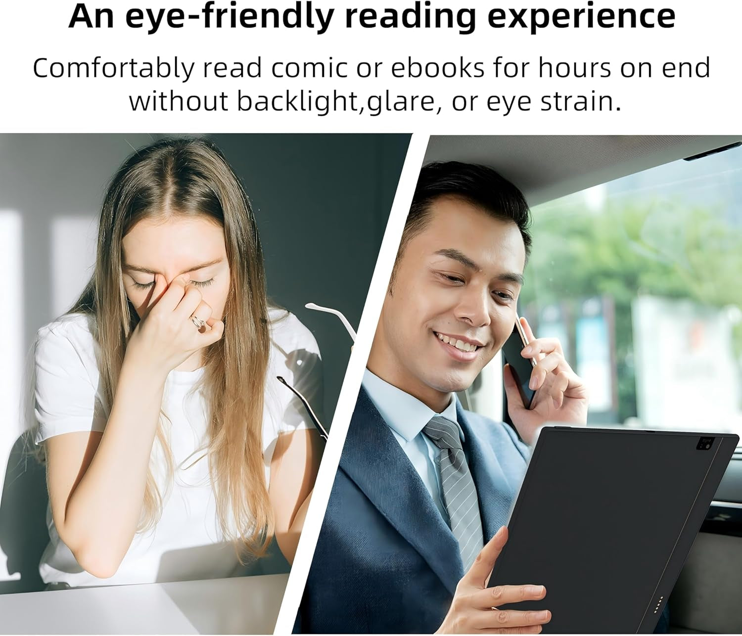 10.3" Color E-Ink Read-Write Tablet, Epaper Note Taking Tablet at 5.5Mm Thickness, 8GB RAM+256GB ROM Computer Tablets Touchscreen Display with 5MP Camera and Digital Stylus