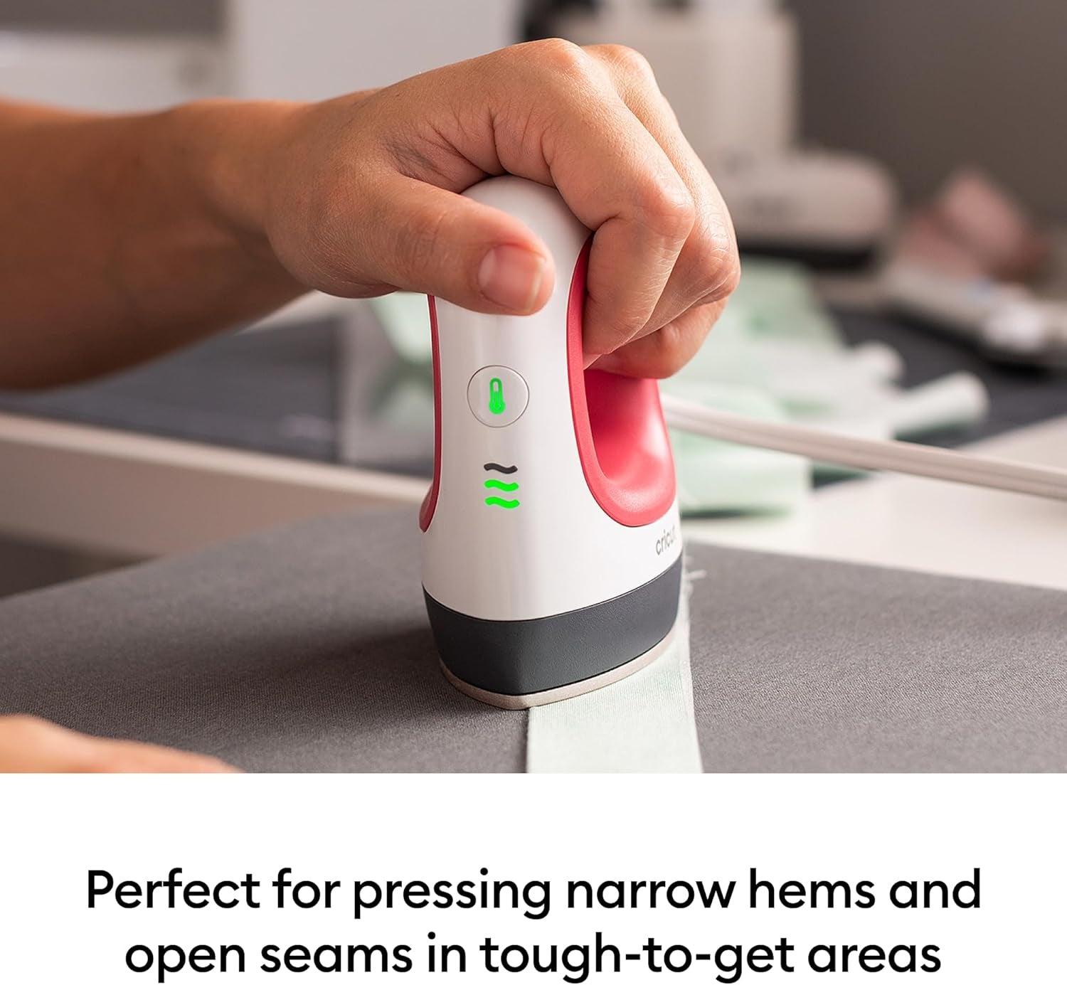Easypress Mini Heat Press - for Pressing Small Objects like Shoes, Stuffed Animals, Hats & More - 3 Heat Settings & Precision Tip - Ceramic-Coated Heat Plate - Compact & Lightweight - Raspberry