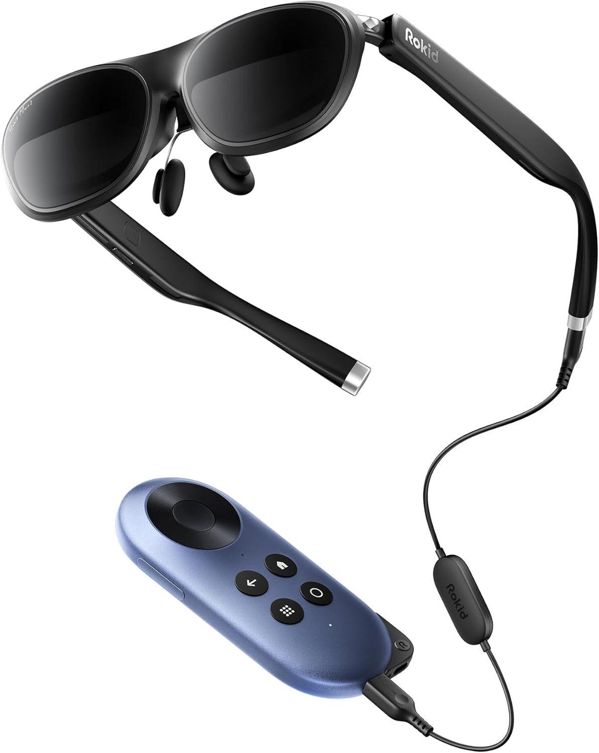 AR Joy Pack 2 AR Glasses, Smart Glasses Max 2 with Station, 160" Micro-Oled Display, Google Play, Media Streaming, HDCP Support & Cloud Gaming, Console, Android, Windows Compatible