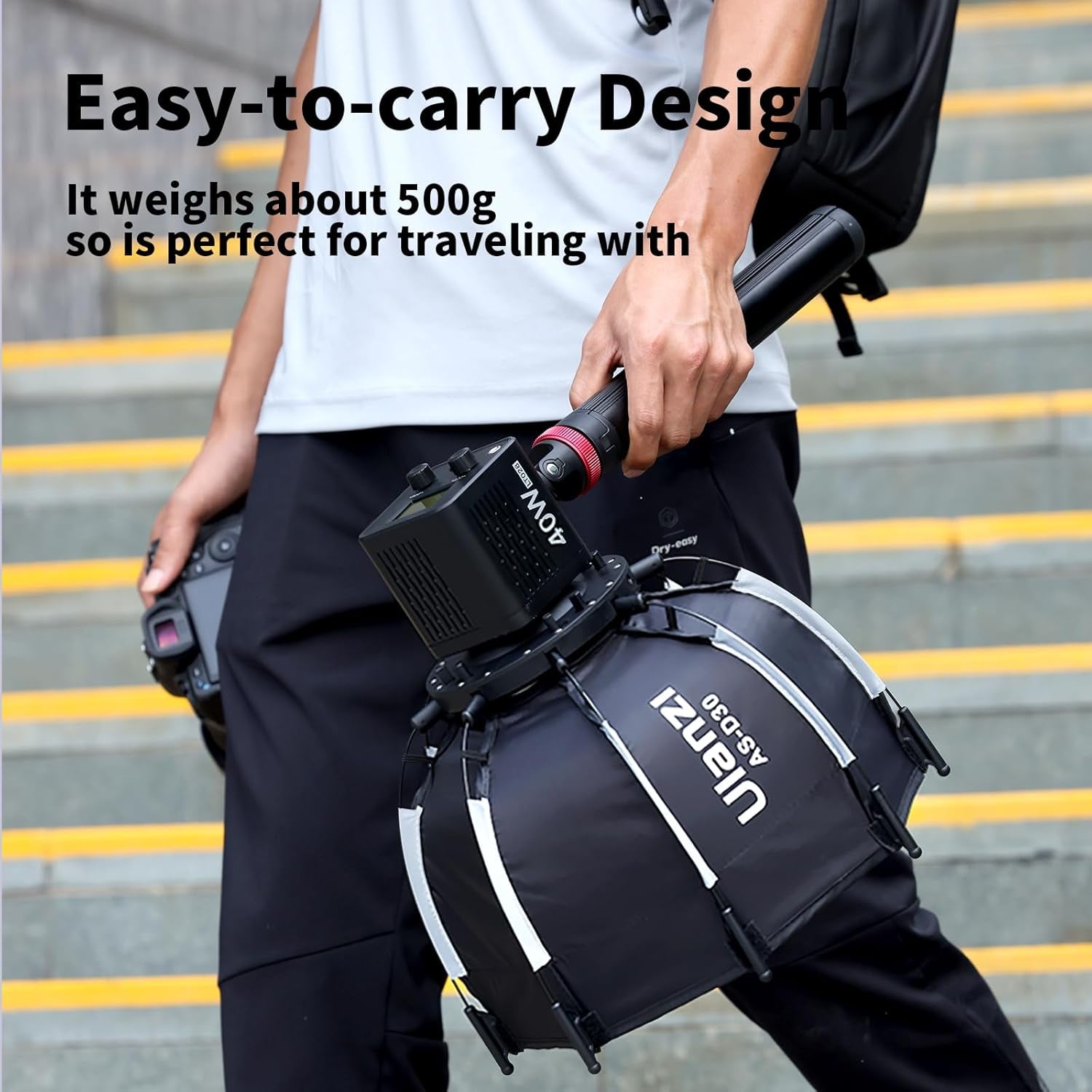 Ulanzi AS-D30 30Cm Mini Bowens Mount Octagon Softbox Octagonal Speedlite, Studio Flash, Speedlight Umbrella Softbox with Carrying Bag, Lightweight Compatible with Ulanzi 40W/40W Pro/60W Video Light.