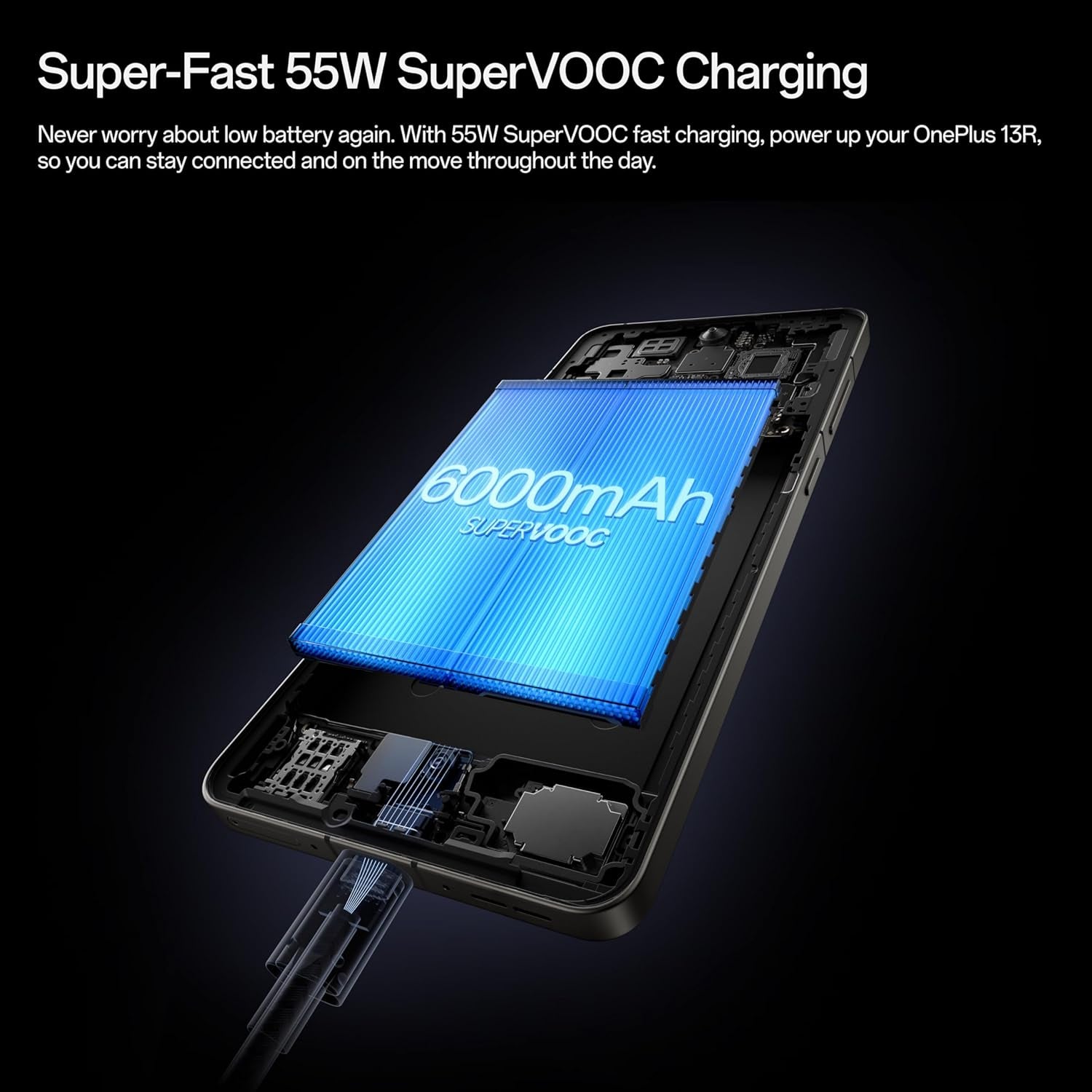 13R, 12GB RAM + 256GB Storage, Dual-Sim, Unlocked Android Smartphone, Powered by Snapdragon 8 Gen 3, 55W SUPERVOOC Fast Charging, 2025, Nebula Noir