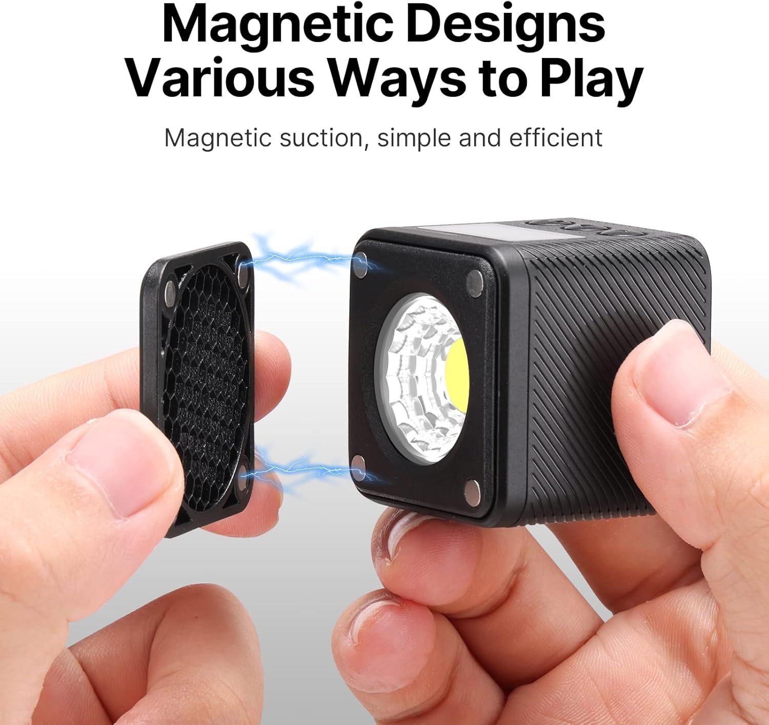L2 Bi-Color COB Video Light Mini Cube Lights, LED Camera Lights Portable Photography Video Lighting, 2700-7000K Bi-Color Dimmable, CRI95+, 800Mah Rechargeable & Magnetic Designs