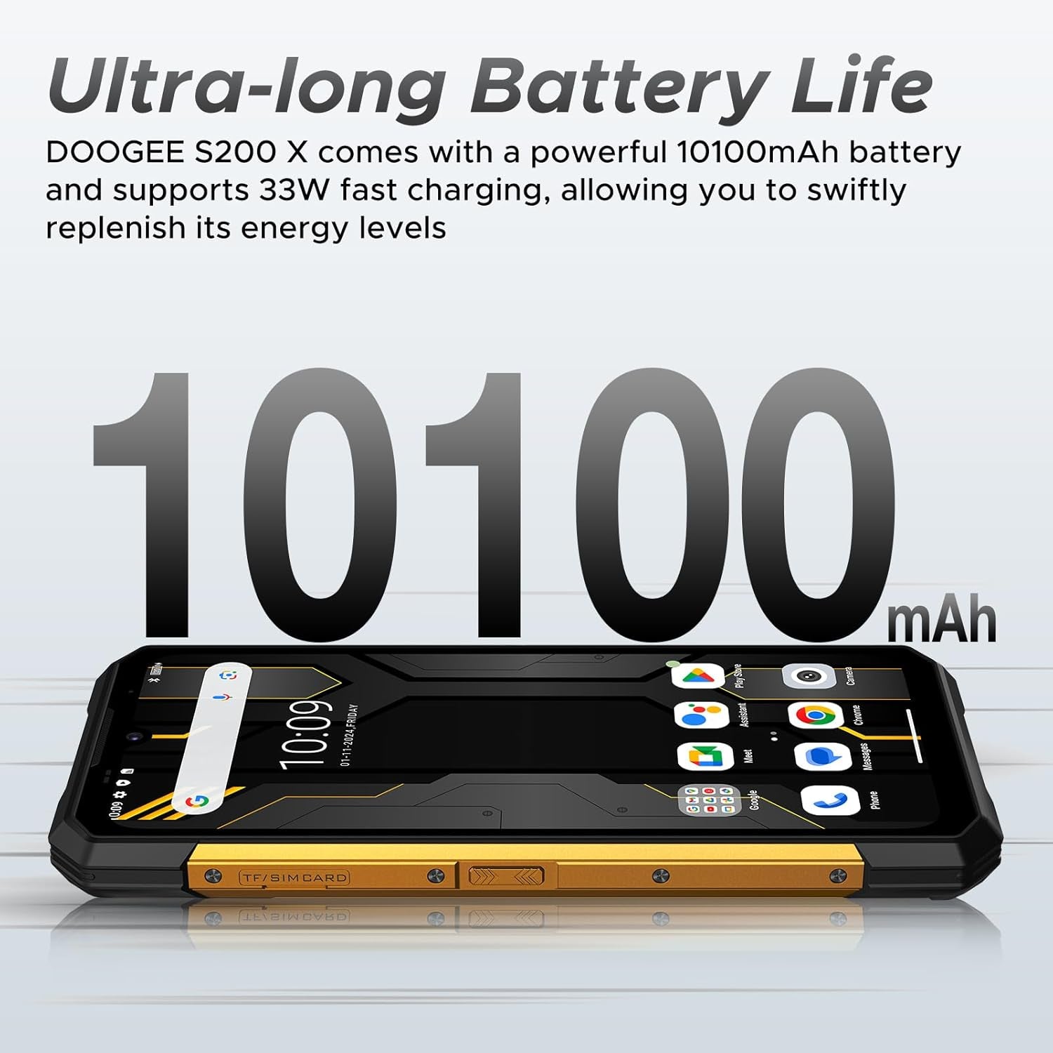 S200 X (2025) 5G Rugged Phone,32Gb+512Gb/Tf 2TB, Android 14 Rugged Cell Phone with 1.32" Amoled Screen,10100Mah/33W,100Mp+20Mp+20Mp Rugged Smartphone,6.72" Fhd/120Hz,Waterproof Phone,Nfc/Otg