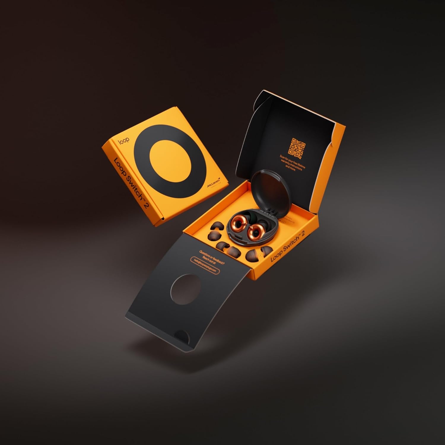 Mclaren Formula 1 Team X Switch 2 Adjustable Earplugs – 3 Modes for Ultimate Control | Flexible Noise Reduction for Focus, Motorsports, Travel & More | 20-26 Db (SNR) Noise Reduction