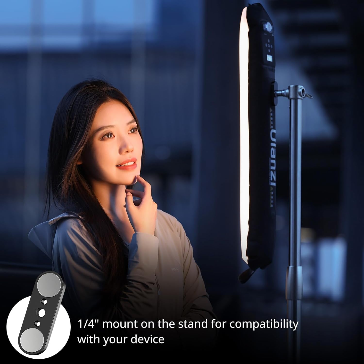 UA12 Bi-Color Inflatable Tube Light, Foldable LED Video Light for Photography, 2700K-6500K, 12W 2500Mah Rechargeable Photography Light Bar 1/4" Mount LED Lighting Wand Stick for Video Shooting