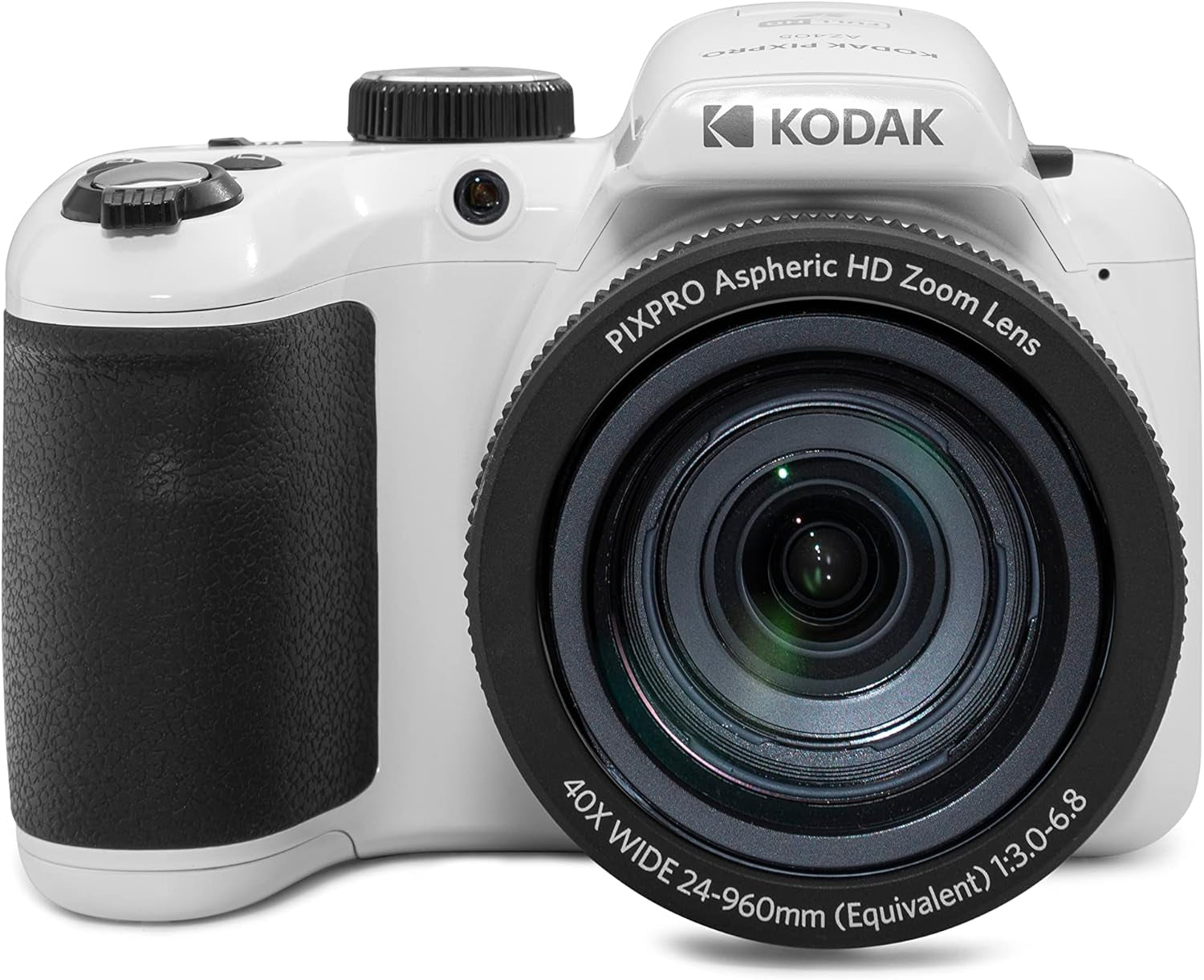 PIXPRO AZ405-WH 20MP Digital Camera 40X Optical Zoom 24Mm Wide Angle Lens Optical Image Stabilization 1080P Full HD Video 3" LCD Vlogging Camera (White), Full Frame