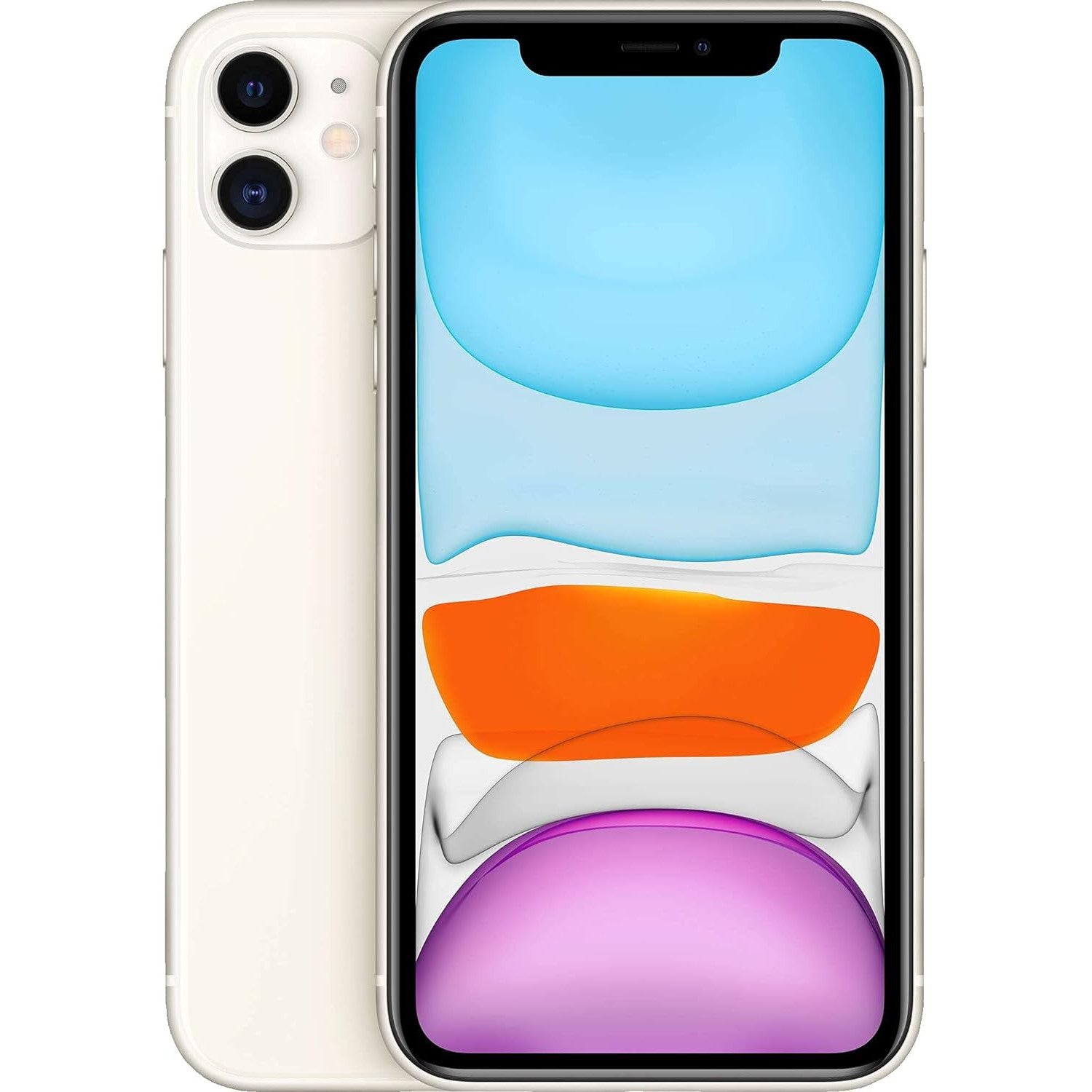 iPhone 11 Reacondicionado vista trasera y delantera color blanco