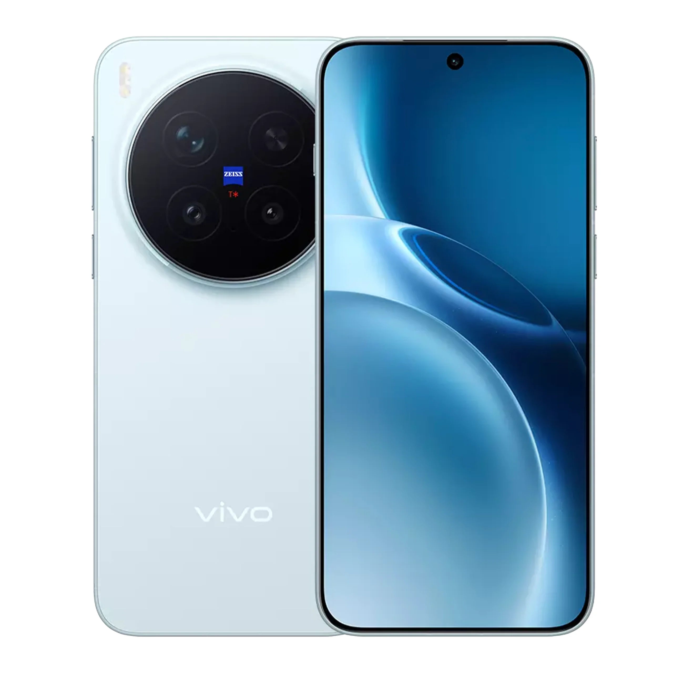 vivo X300 Pro azul: pantalla frontal y cámara trasera ZEISS.