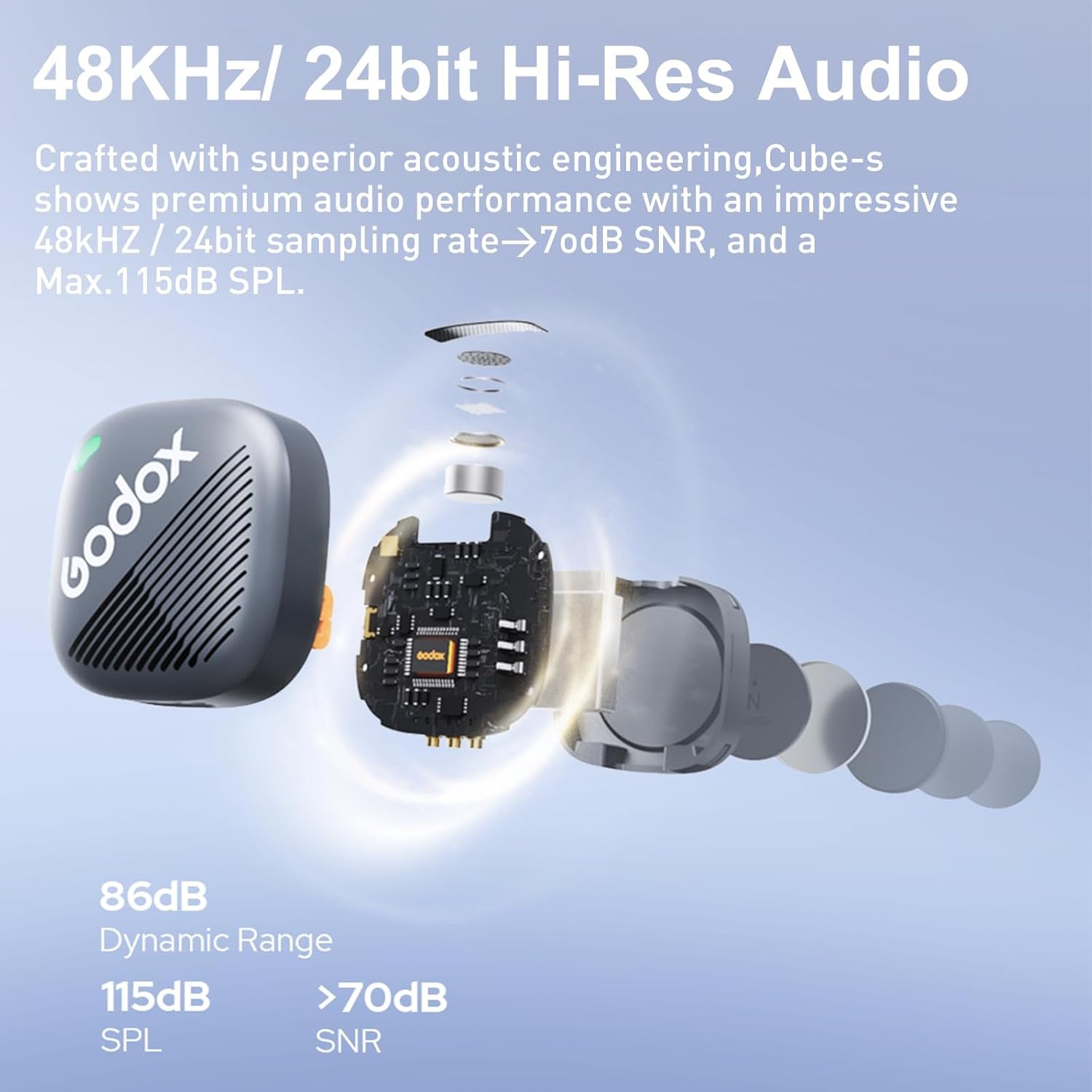 Cube-S Mini Wireless Lavalier Mic for Iphone 14/13/12,Lightning Microphone Wireless,Ultra-Clear Hi-Fi Audio,1000Ft Range,Noise Cancellation,30-Hour Battery for Streaming Video Recording