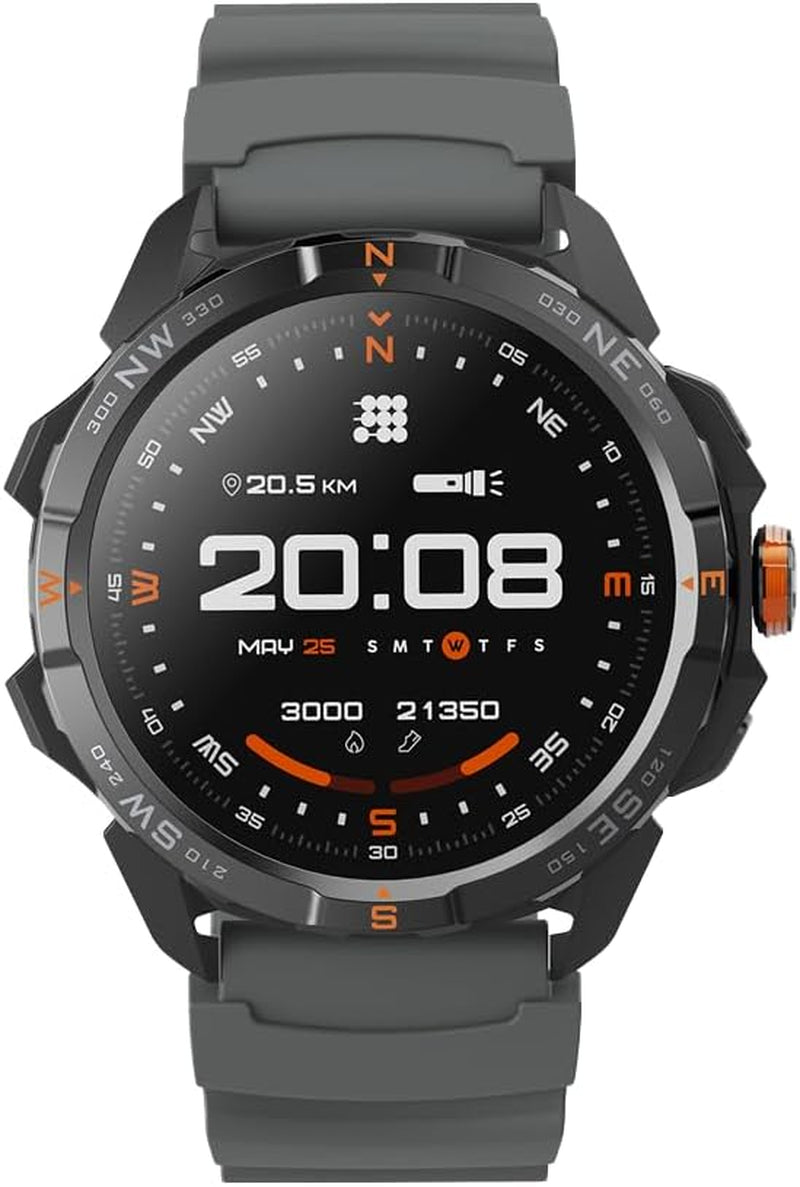 Terra Rugged Smartwatch with Dual-Band GPS, 1.48” AMOLED Display, Offline Maps, VITA AI, AI Coach, Readiness Score, 5ATM, 14-Day Battery – Desert Sand