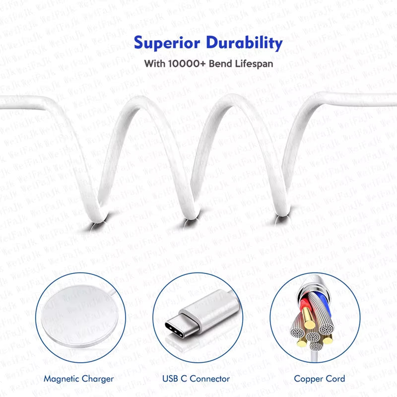 Original Wireless Charger for Apple Magsafes Iphone 17 16 15 14 13 12 Pro Max plus Airpods Fast Charging Type C Magnetic Charge