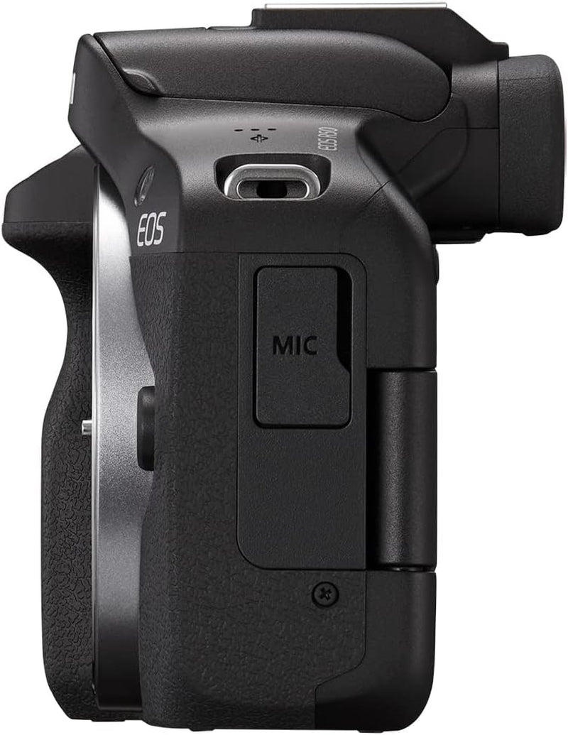 EOS R50 Mirrorless Vlogging Camera (Body Only/Black), RF Mount, 24.2 MP, 4K Video, DIGIC X Image Processor, Subject Detection & Tracking, Compact, Smartphone Connection, Content Creator