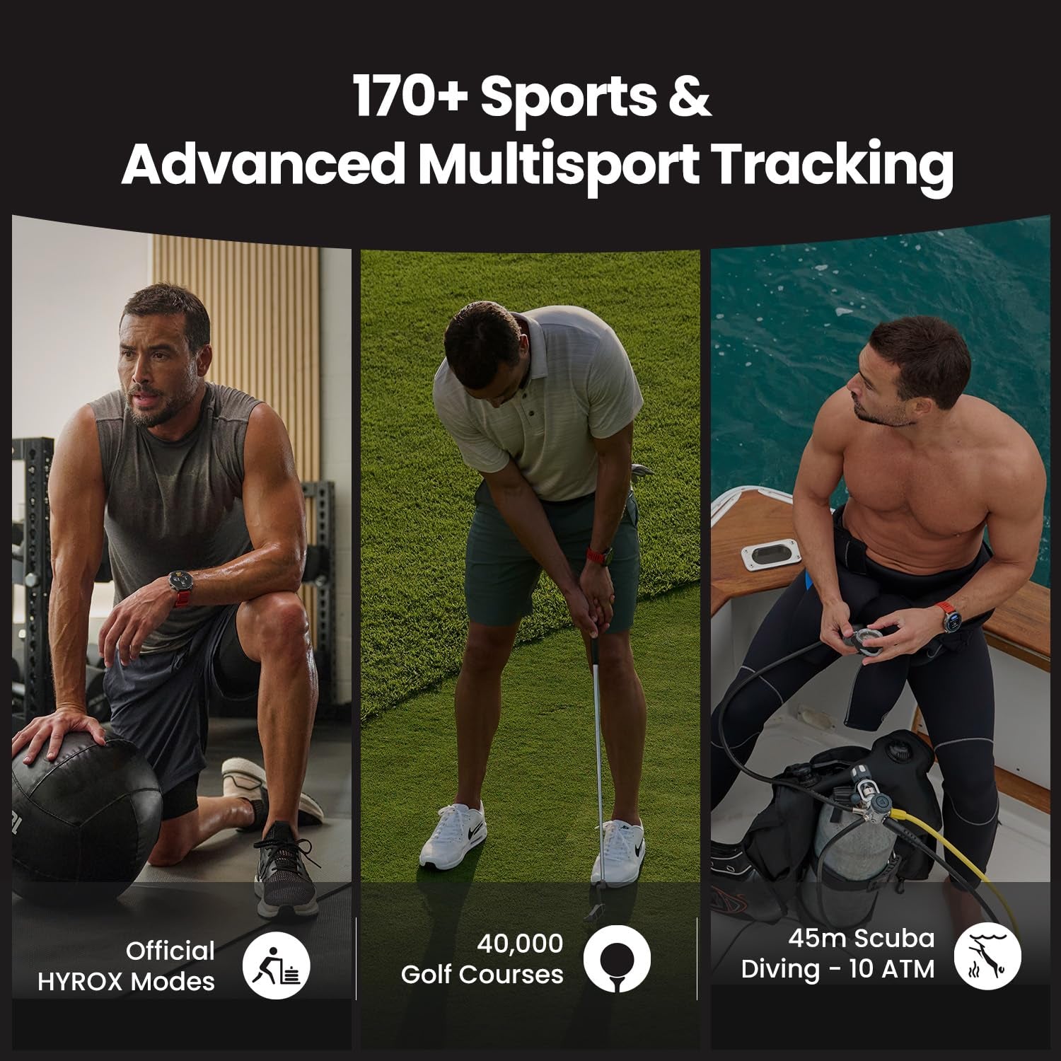 Balance 2 Smart Watch 47Mm AMOLED Sapphire Glass Display, Offline Maps, Dual Band GPS, 21 Days Battery, 170+ Sport Modes, Hyrox & Golf Mode, Heart Rate & Sleep Tracker for Android & Iphone