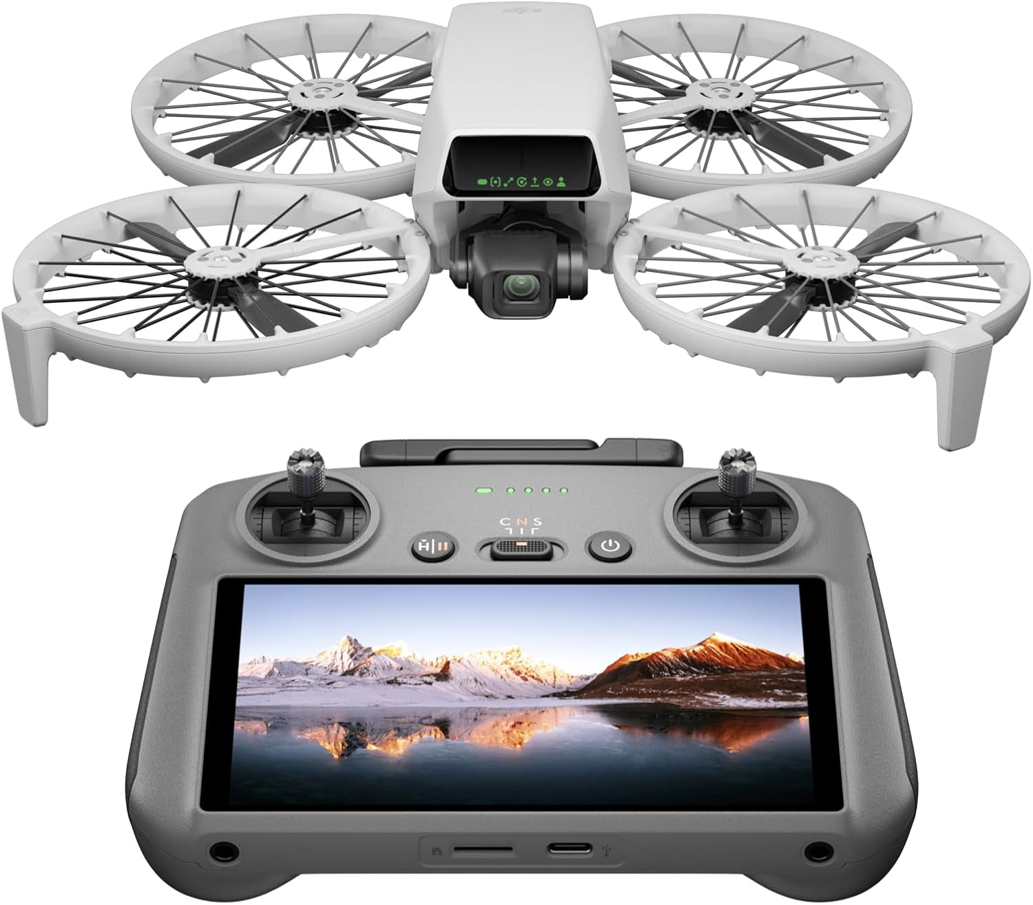 Flip with RC 2 Screen Remote Controller, Follow Me Drone with 4K UHD Camera for Adults, under 249 G, 3-Axis Gimbal Stabilization, 44000Ft/13Km Video Transmission, Palm Takeoff, 31-Min Flight Time