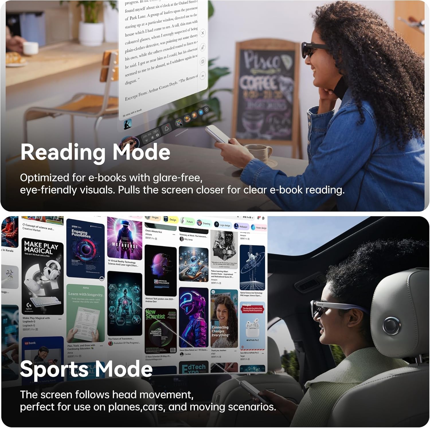 AR Spatial Glasses Silver, AR Glasses Max2 Silver with Station2, 360" Micro-Oled Three-Screen Display,120Hz OLED, 600 Nits, Multi-Tasking for Work & Gamingrt Console, Android, Windows Compatible