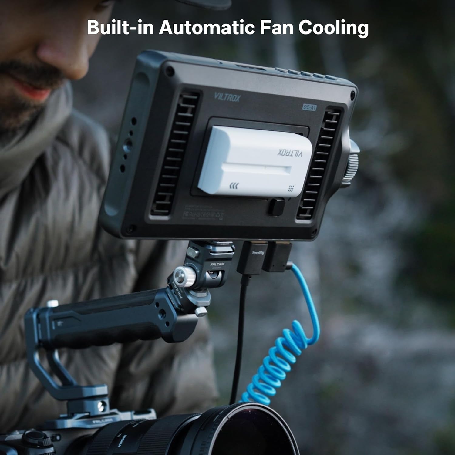 DC-A1 2800Nit Video Field Monitor, 7 Inch Touchscreen 60Hz 4K Camera External Monitor with Cooling Fans, 1920X1080 DSLR Monitor 4K HDMI In/Out, 170° Wide Angle