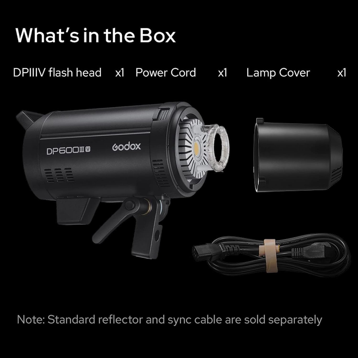 DP600III-V DP600IIIV 600Ws Studio Flash Light - Bowens Mount Photography Lighting with Built-In 2.4G Wireless X System & 30W Modeling Lamp for Photographic Studio Portrait Shooting